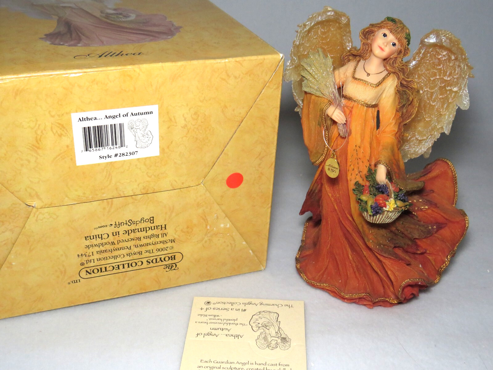 Althea Angel Of Autumn Boyds Charming Angels 282307 Ed# 1E/884 – Box