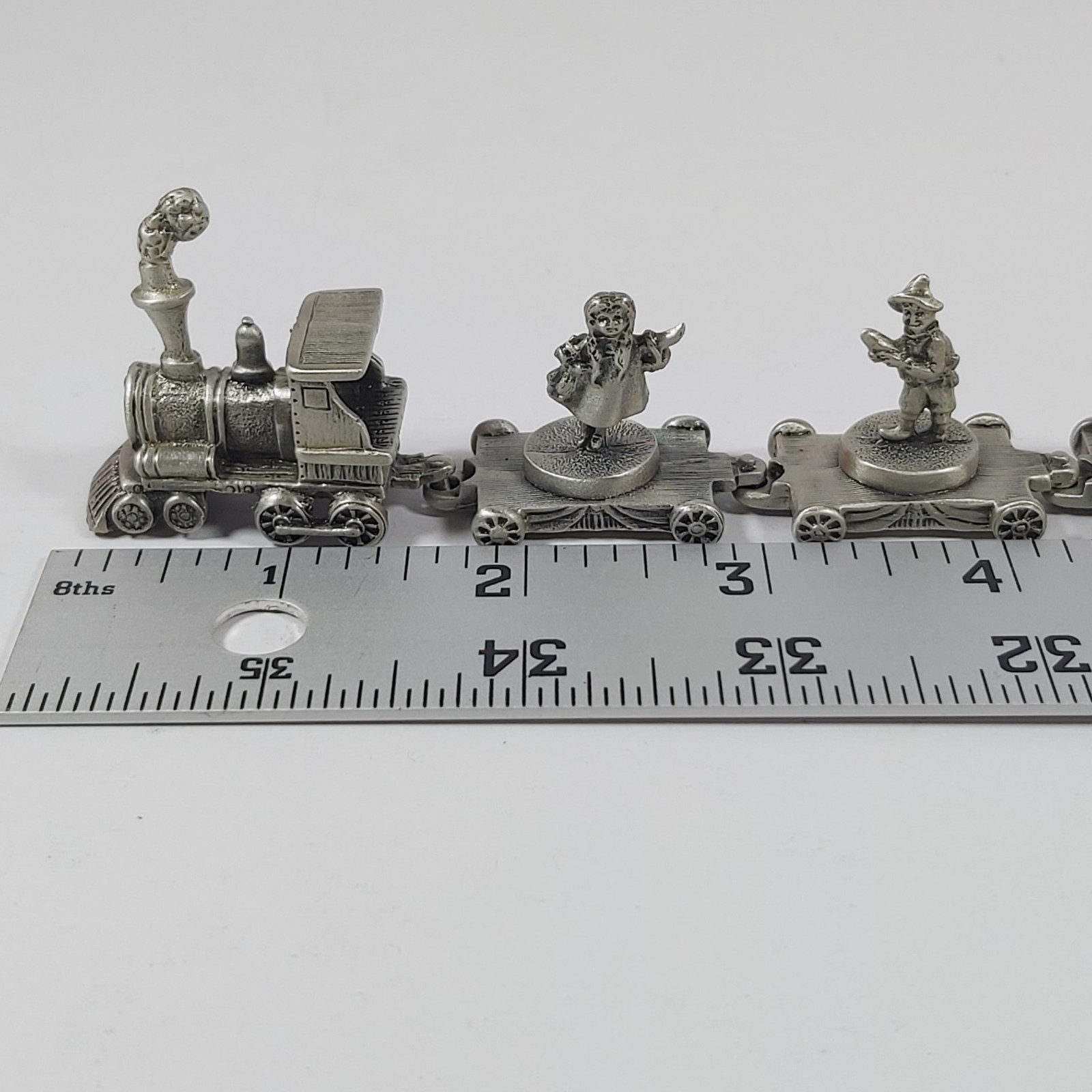 Wizard Of Oz Miniature 6 Piece Pewter Train Set L. Frank Baum Family Trust