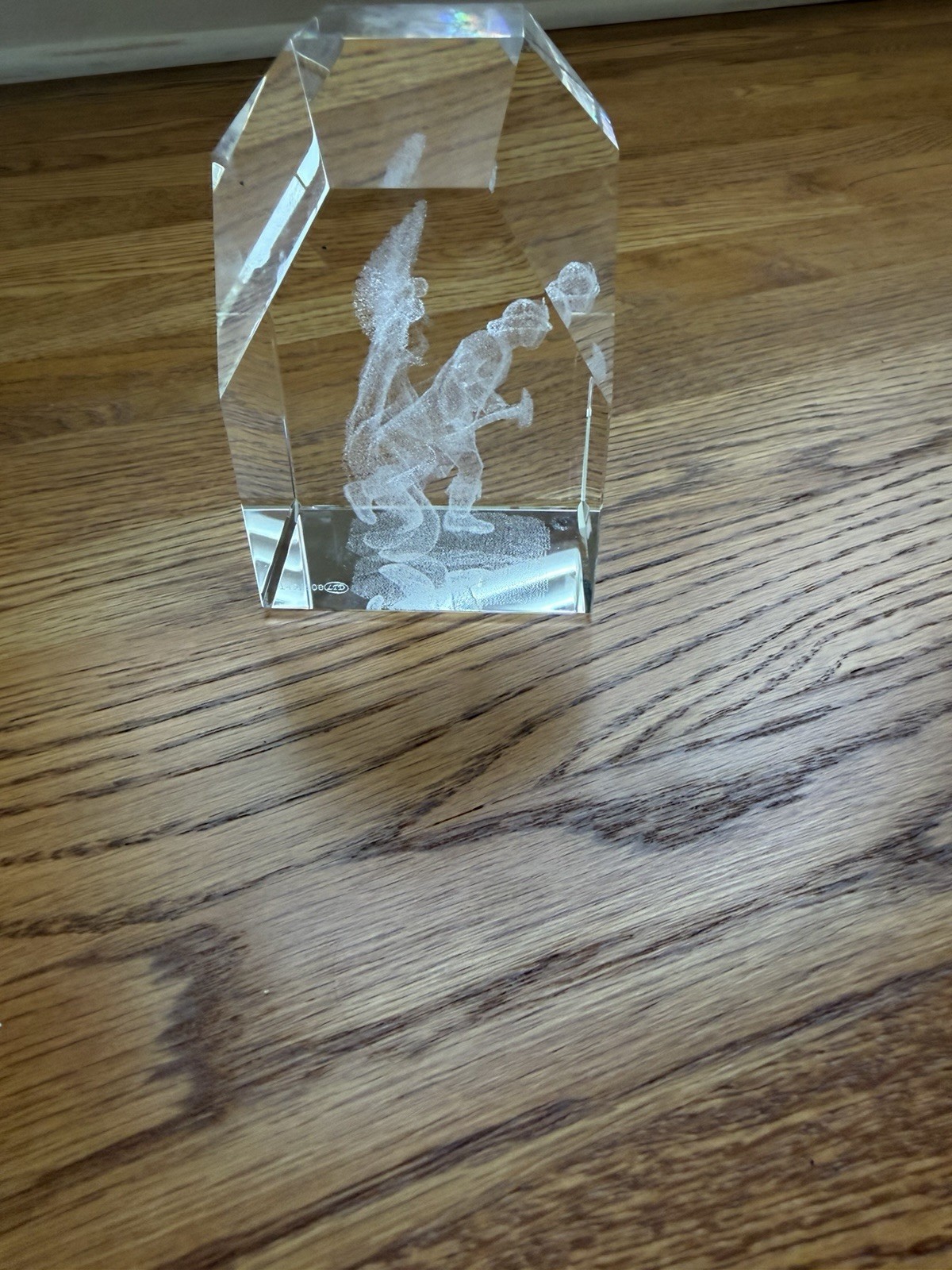 Lazer-Tek LTD Designs 3D Laser Etched Crystal Angel Firefighter Signed 149/500