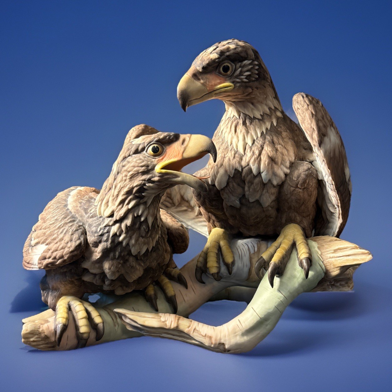 Vtg 1976 Boehm Porcelain Bald Eagles “Young and Spirited” Bicentenial USA #250