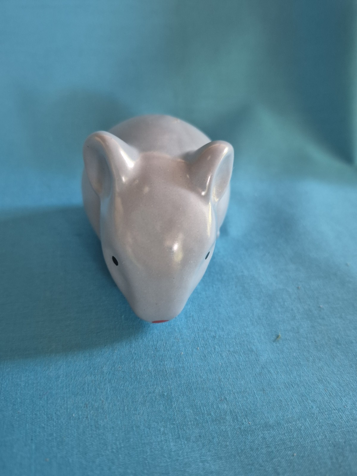 Goebel Gray Mouse Porcelain Figurine Vintage Label Mint Germany 2”x3”