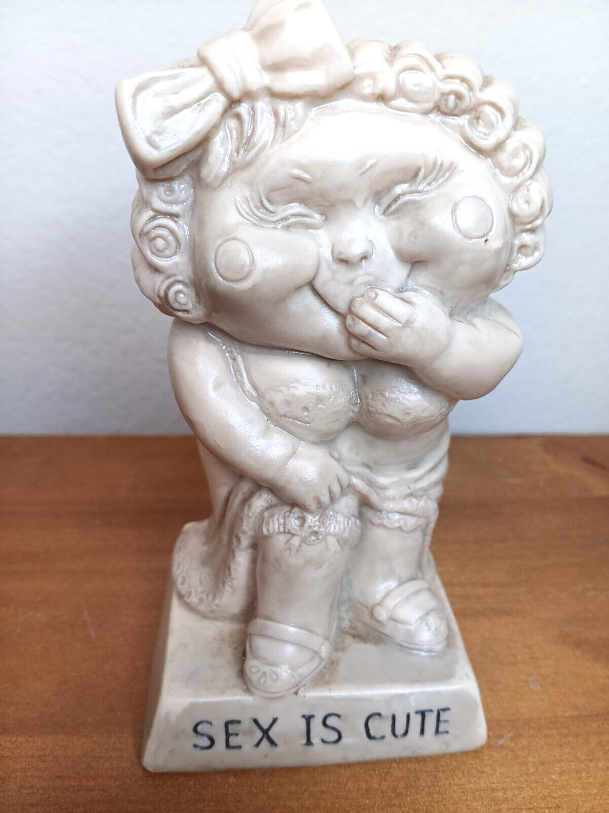 W & R Berries Sex Is Cute Vintage Woman Figurine, Kitsch, Bride, 1970, Wedding