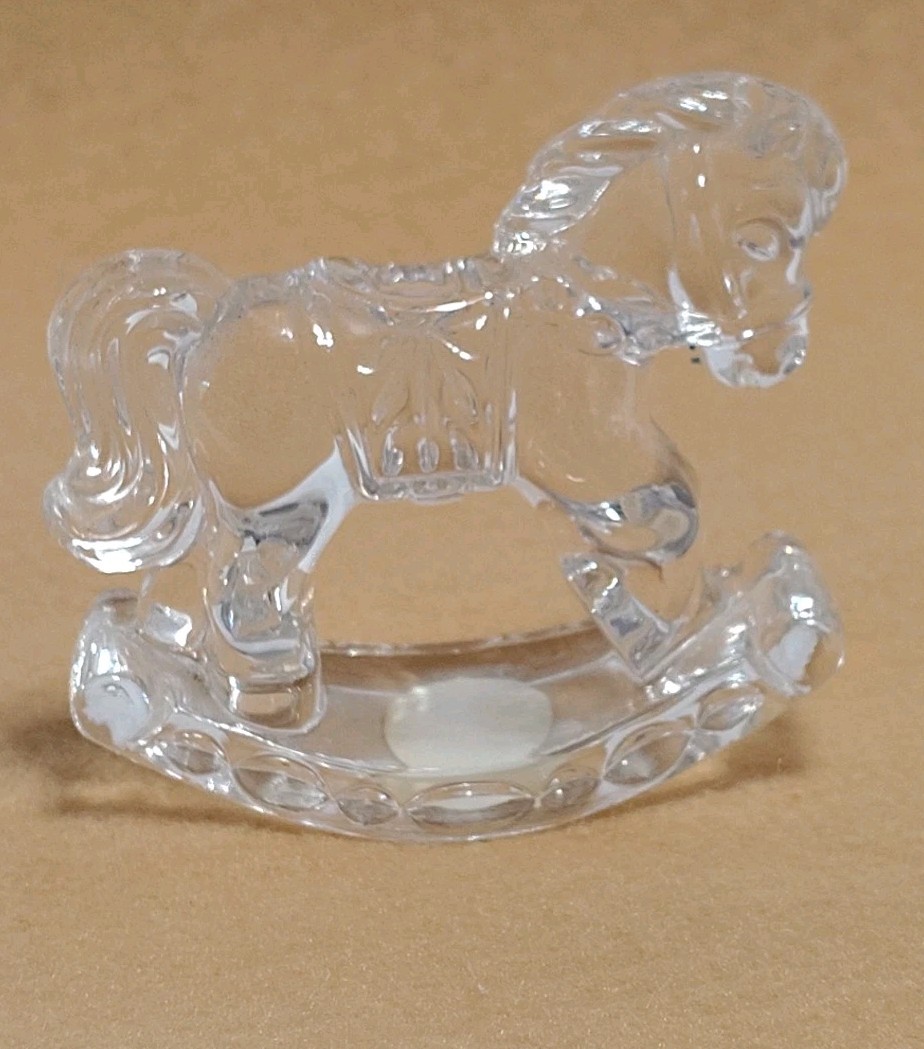 Lead Crystal Rocking Horse. Made In Germany By Princess House.