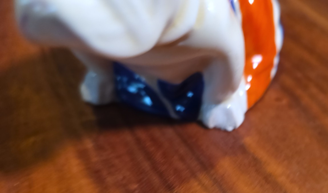 1940 Royal Doulton English Churchill Bulldog in Union Jack Flag -Chipped