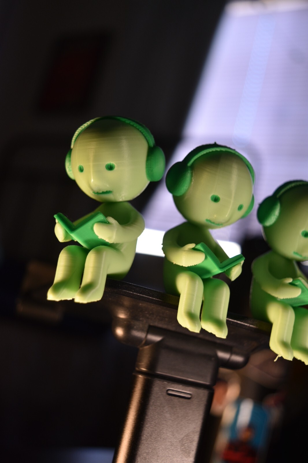 Reading Smiski Custom Figurine 3d Printed with Adhesive