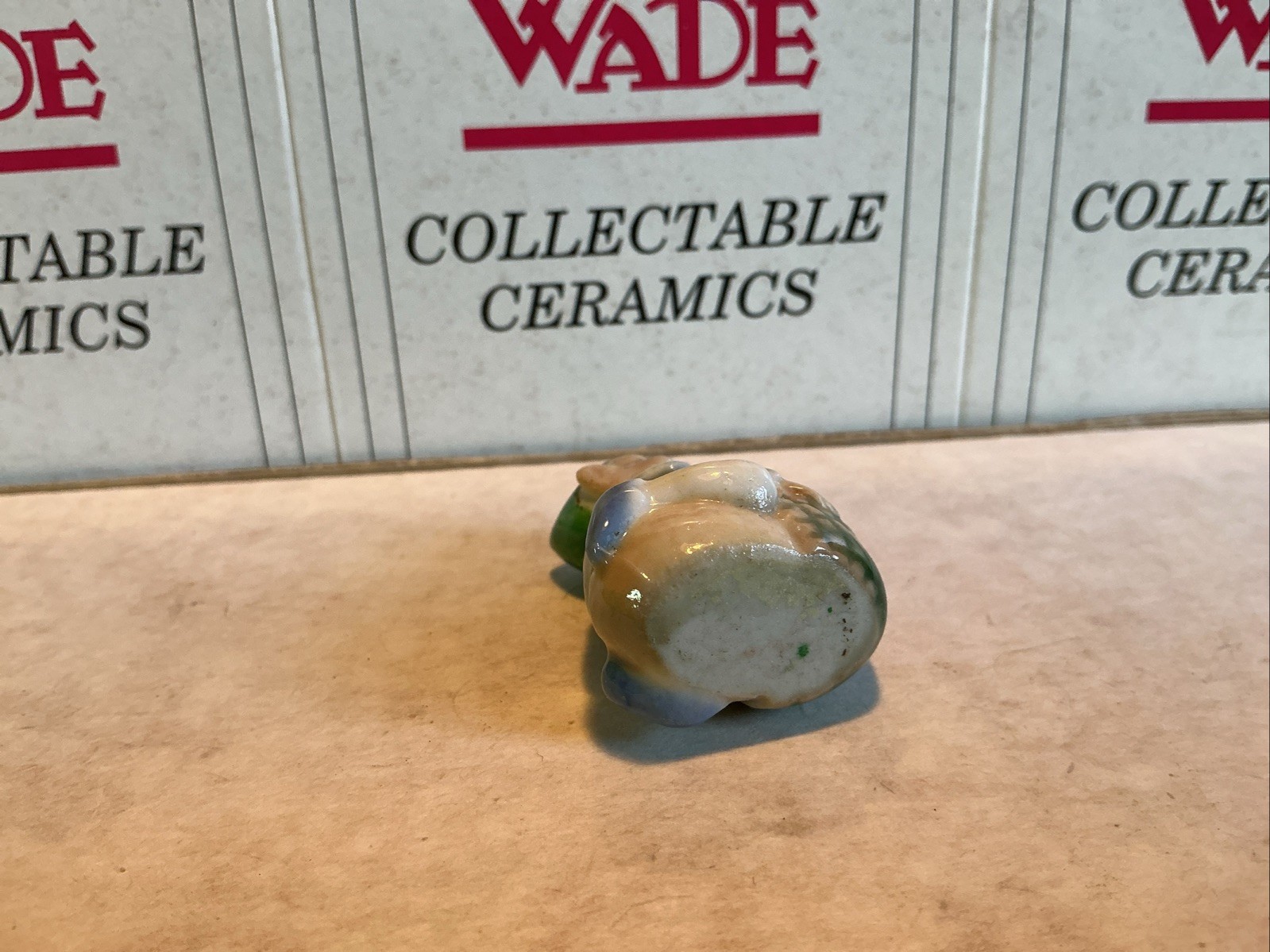 Vtg Wade Whimsies RARE Green Hat Lucky Fairy Folk Leprechaun On Acorn Figurine