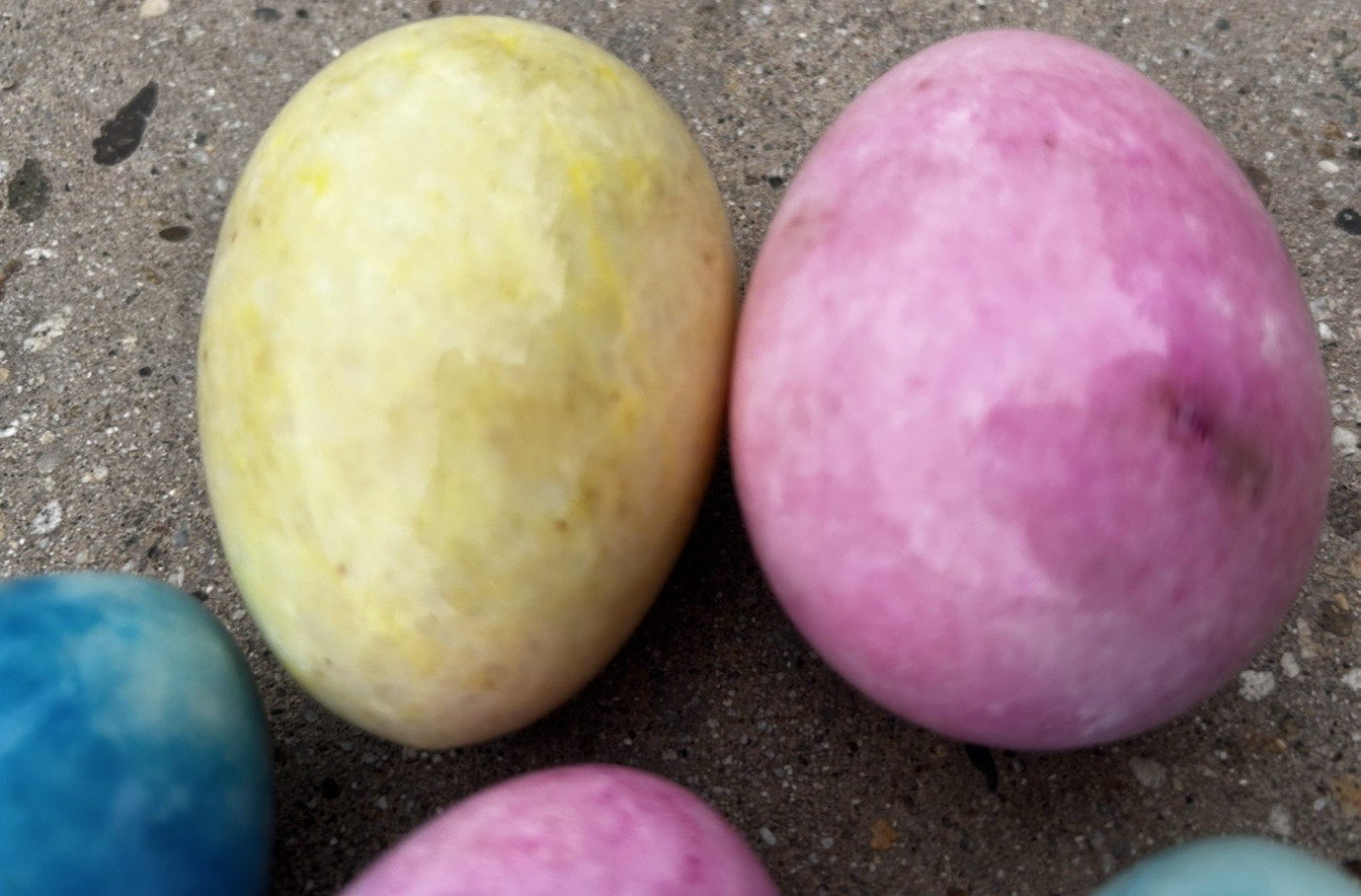 8 Vtg Italian Marble Easter Eggs Alabaster Polished Stone Smooth Finish Color