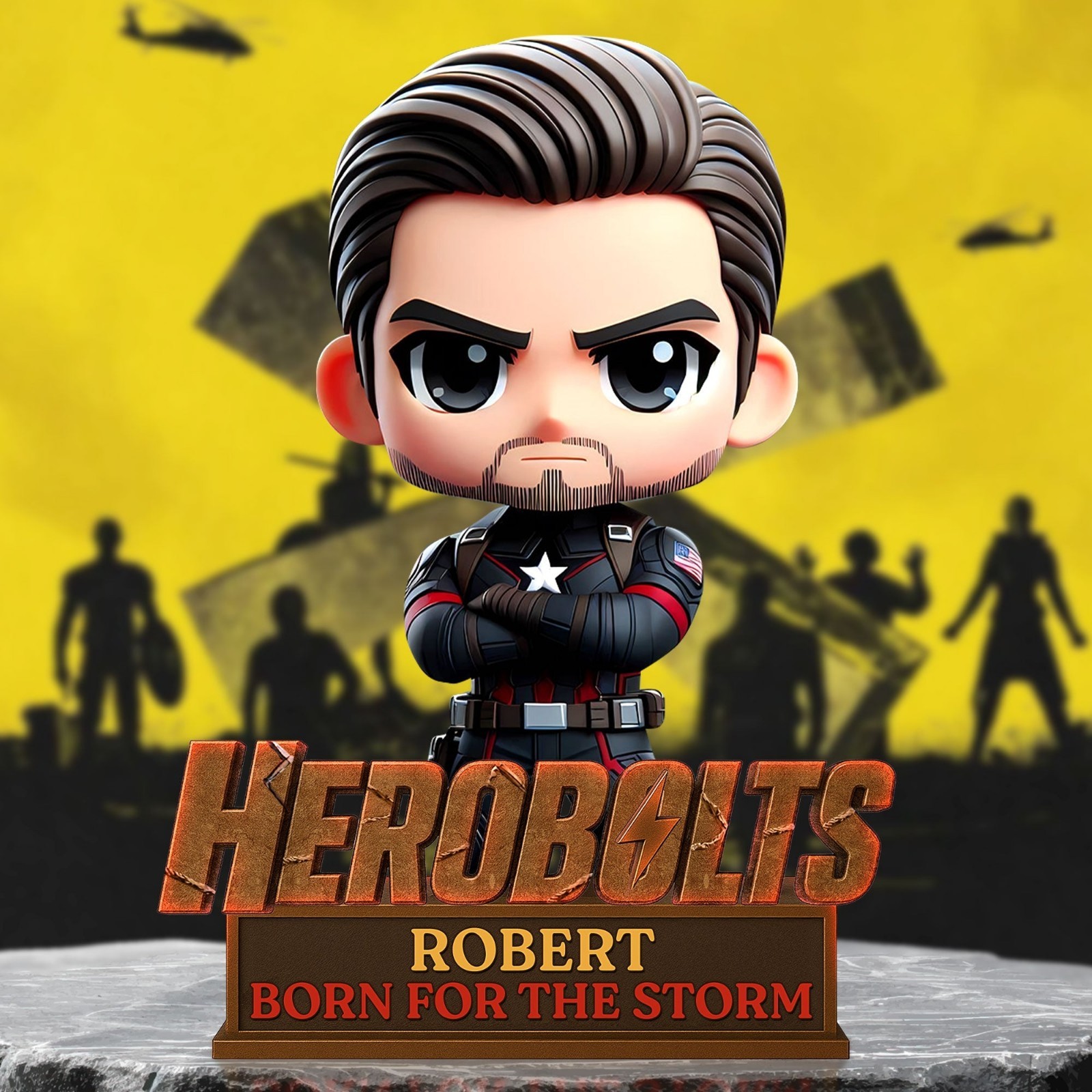 Personalized Herobolts Dad Superhero Acrylic Plaque Wooden Block Desk Decor Gift