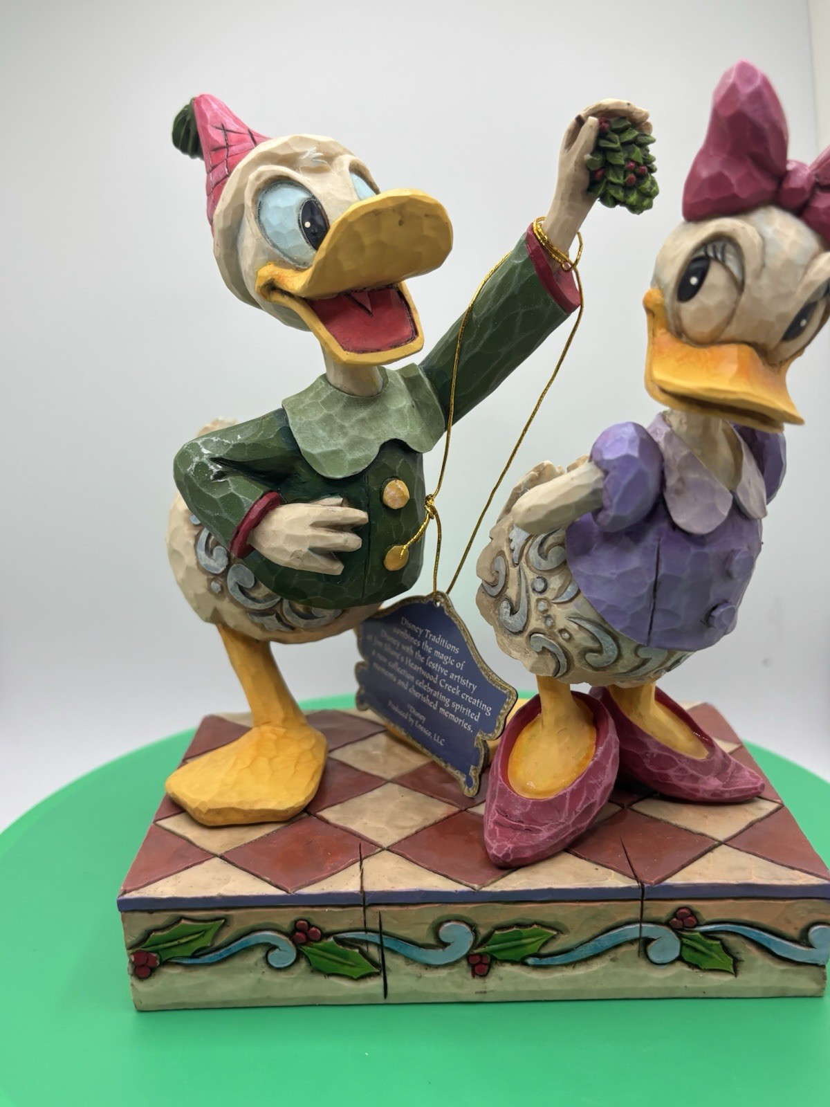 Vintage Jim Shore Donald & Daisy Under The Mistletoe Disney Traditions