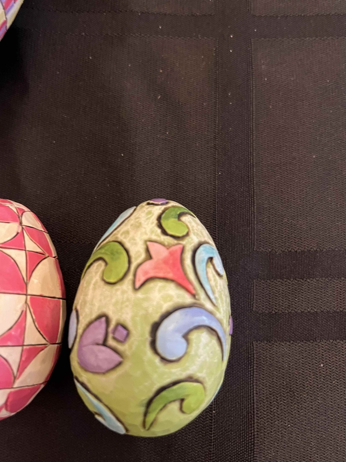 Jim Shore HUNTING EGGS FINDING JOY Easter Basket With 5 Eggs 2006