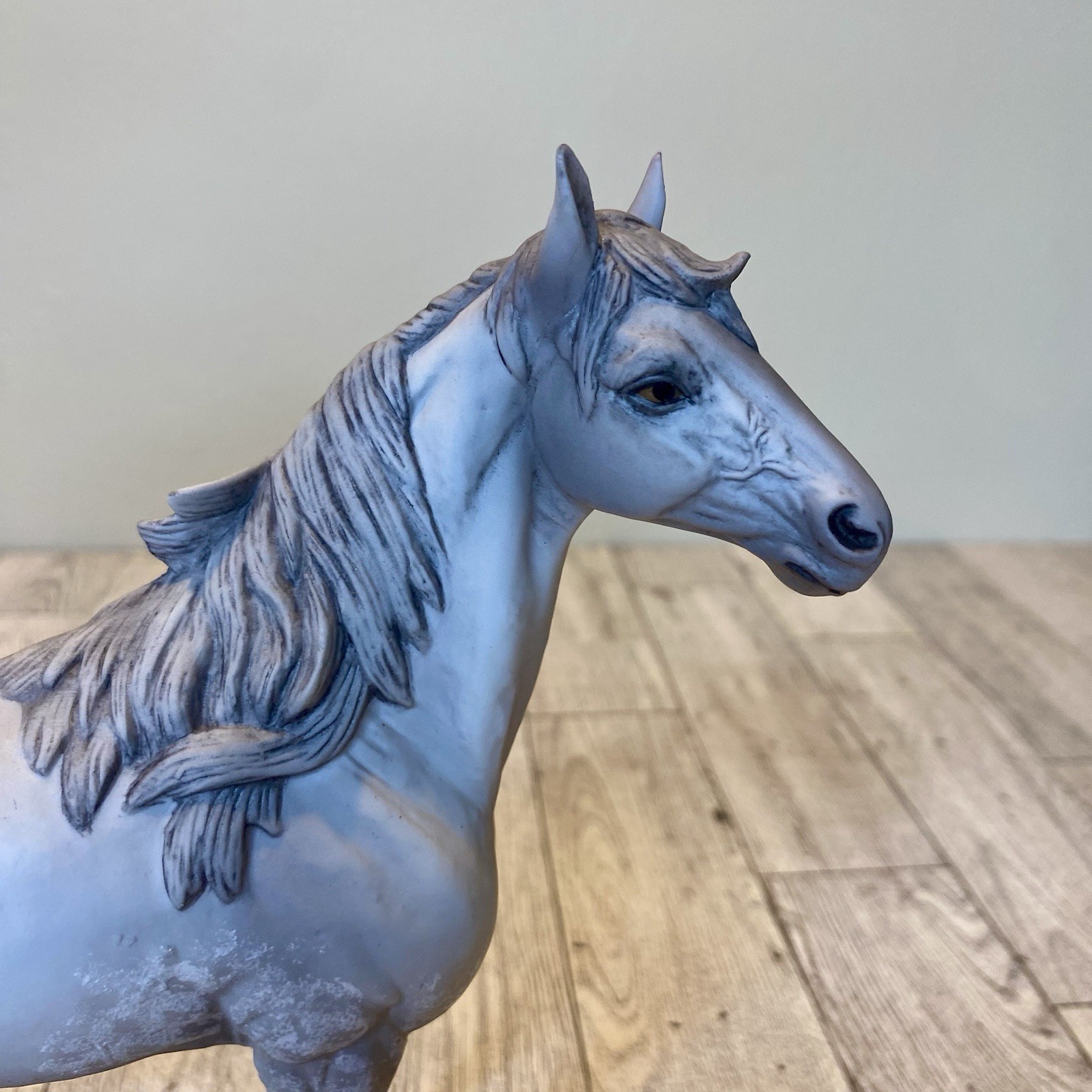 1985 Vintage By Andrea Saddlebred 7412 Horse Porcelain Figurine Dapple Grey