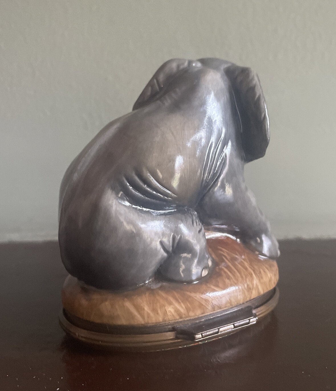 Halcyon Days Enamel Trinket Box Vintage Circa 1997 Elephant Echo Bonbonnière