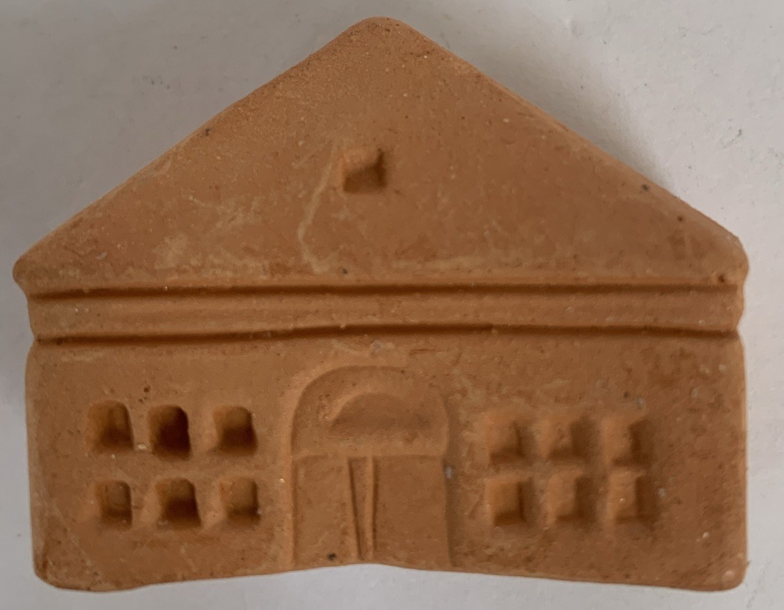 5 Mini 3D Clay Terra Cotta Houses Village Rustic Primitive Craft Holiday Decor
