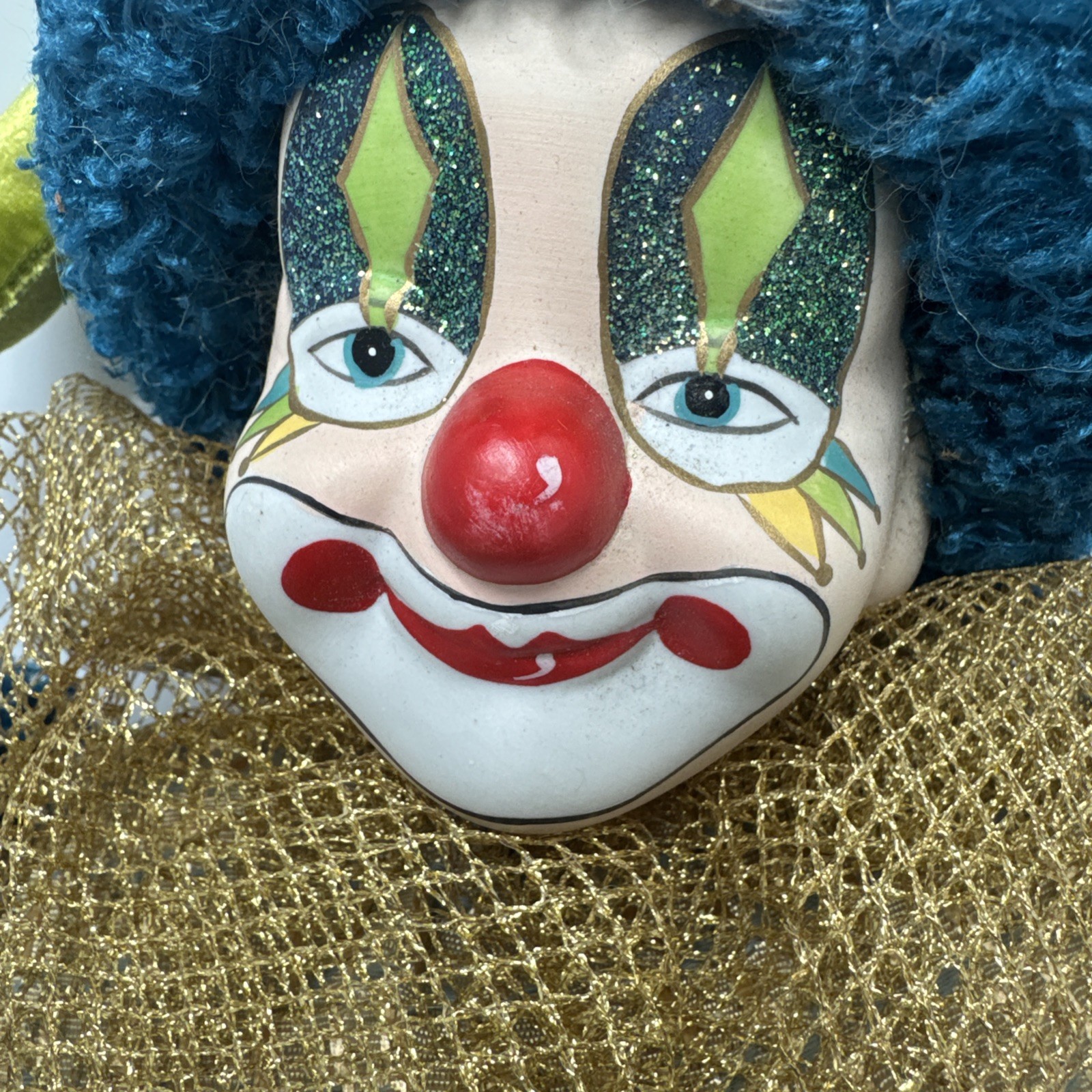 Mardi Gras Collectors Choice Porcelain Clown Head & Hands Porcelain See Picture