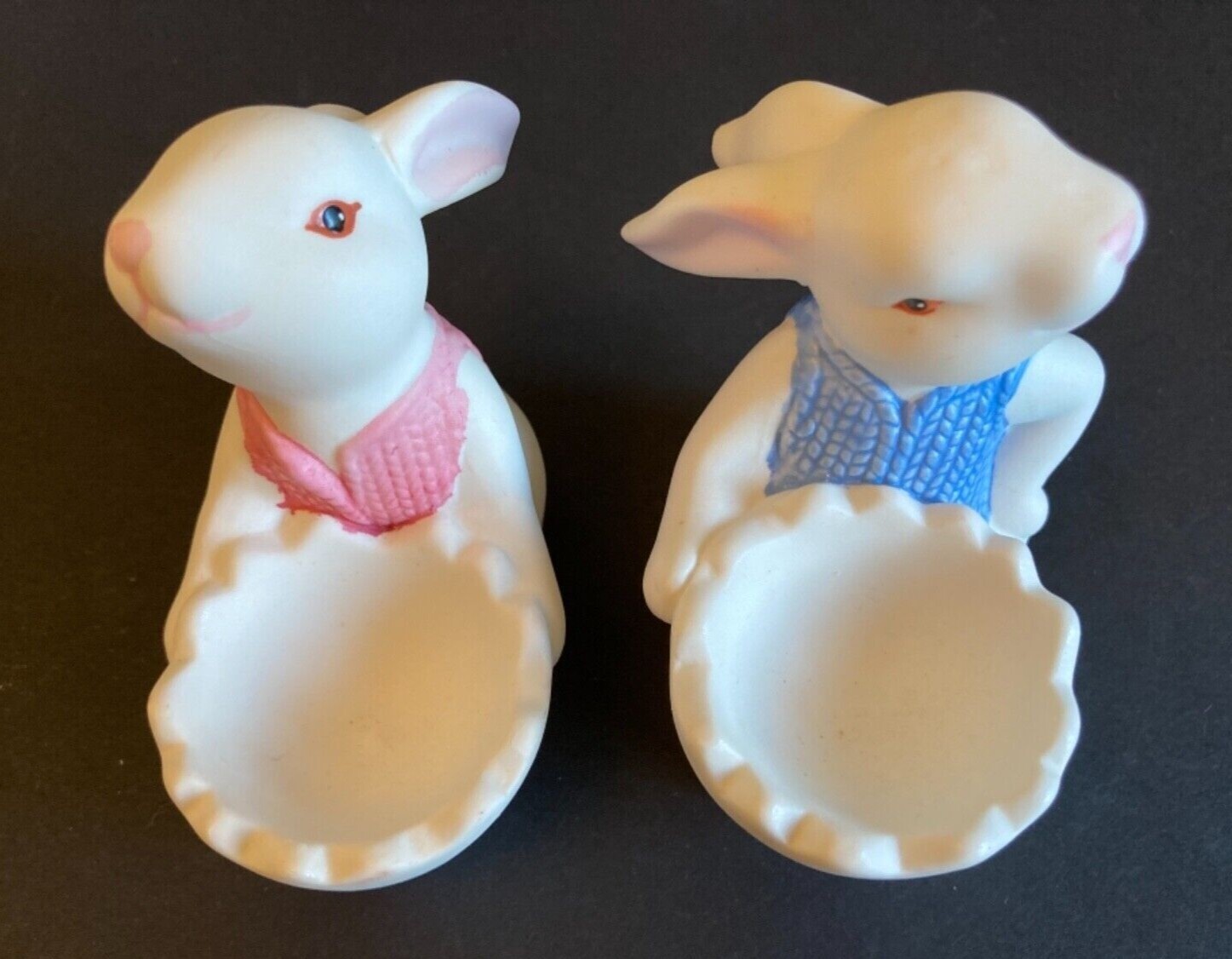 Lenox Home Collection Bunny Rabbit Easter Spring Egg Cups Set of Two 3.25 Inches