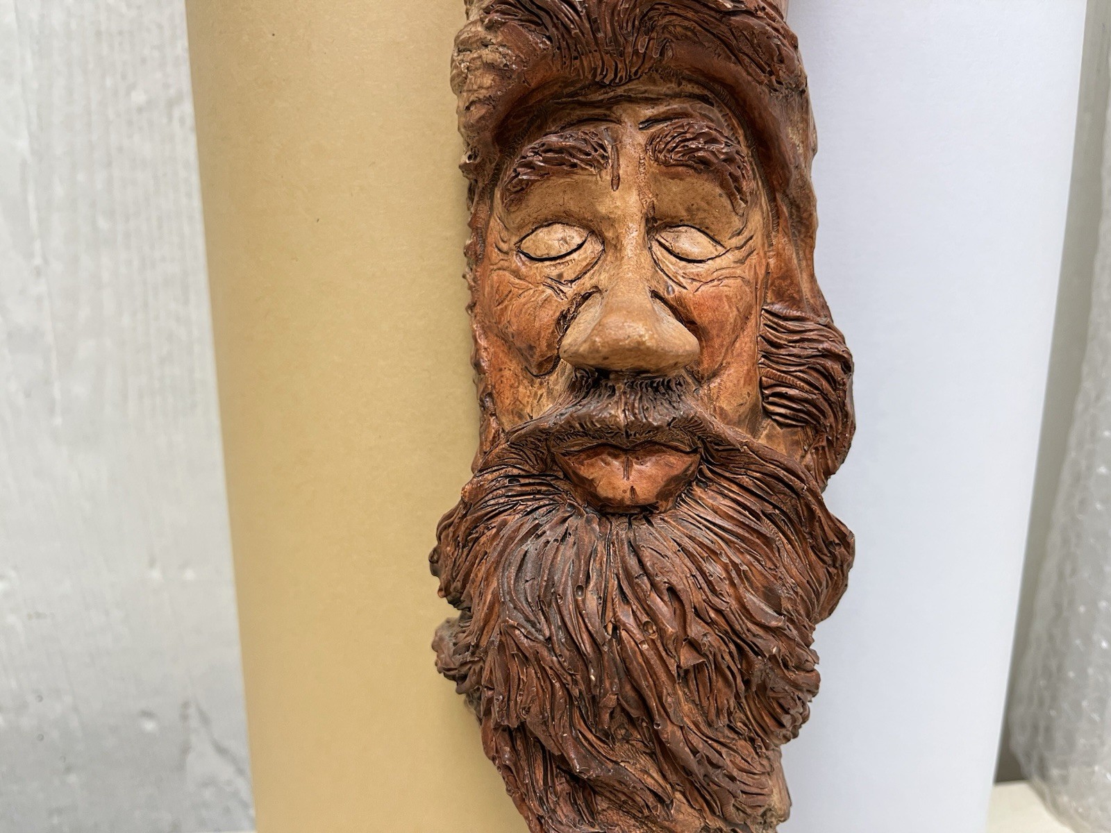 Rick Albee Tree Spirit Carving Wood Resin Old Man , 1989 5/25/25 C