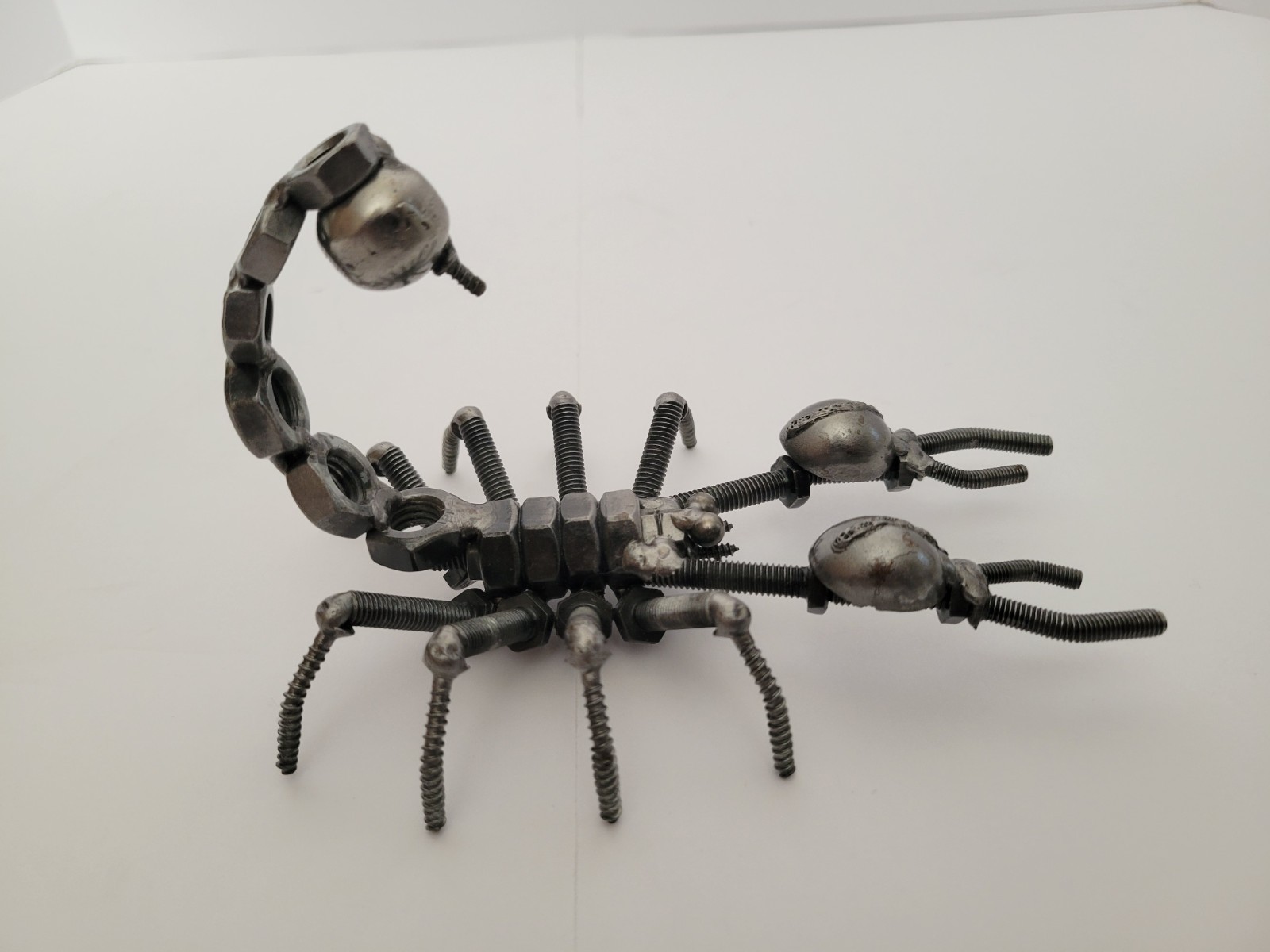 scorpion recycled metal art statue