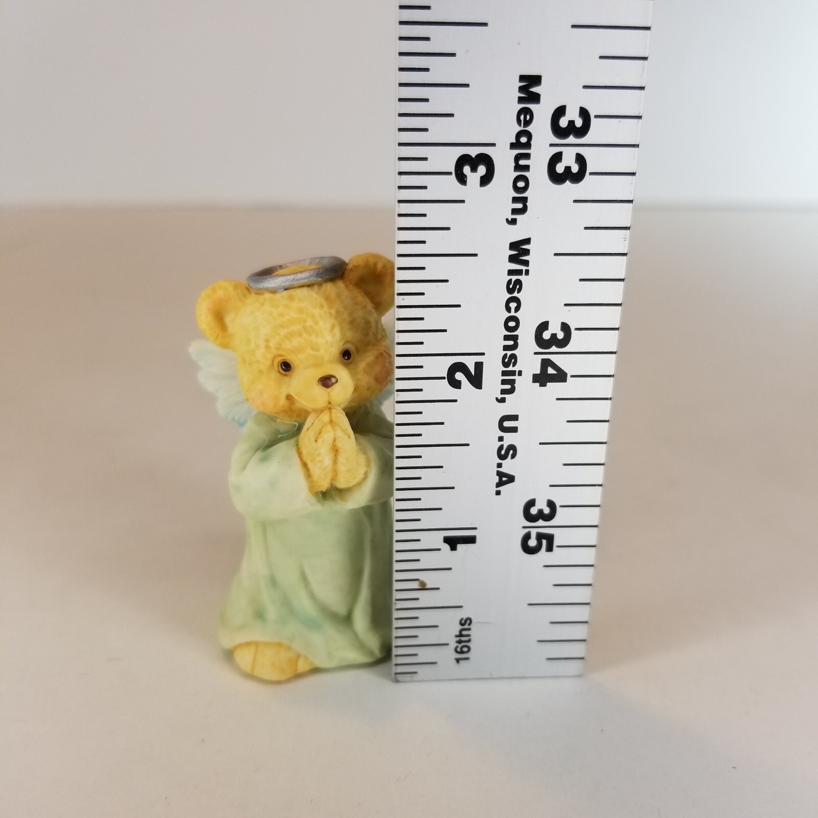 Vintage Angel Teddy Babies Mini Miniature praying bear hands Approx2.5″Figurine.