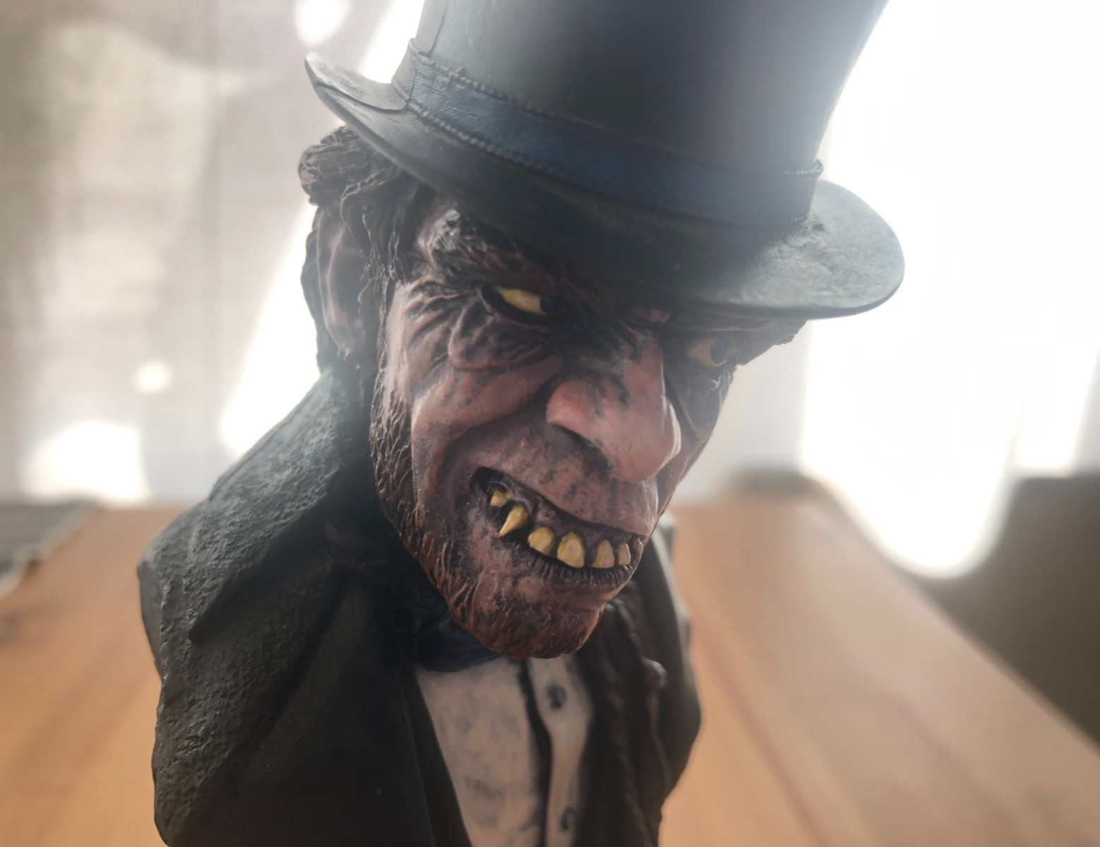 Geometric Design 1990s Dr. Jekyll as Mr. Hyde Painted Resin Bust