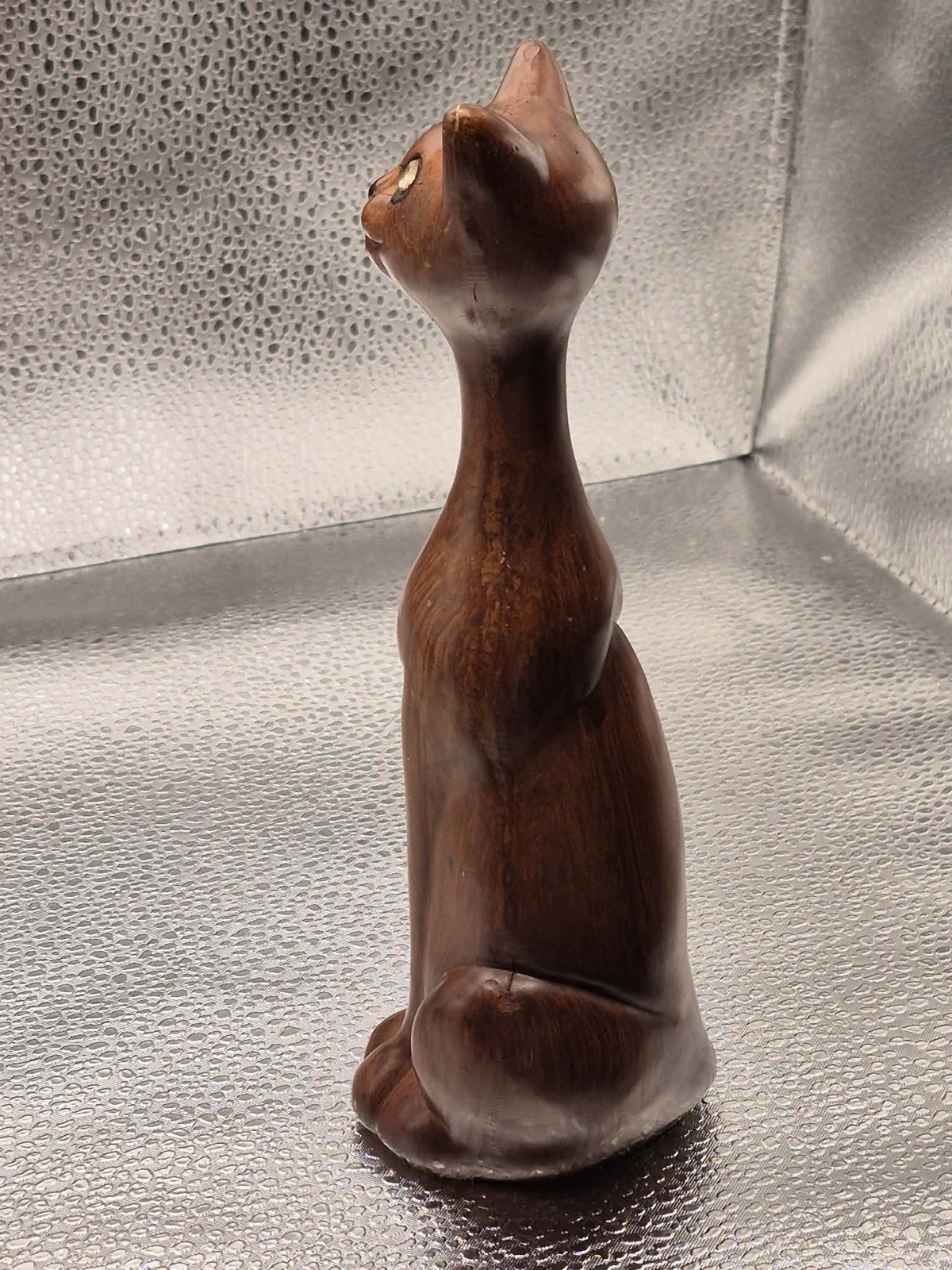 Cute & Kitschy MCM Long Neck Celluloid Cat & Poodle Dog Retro Midcentury Statues