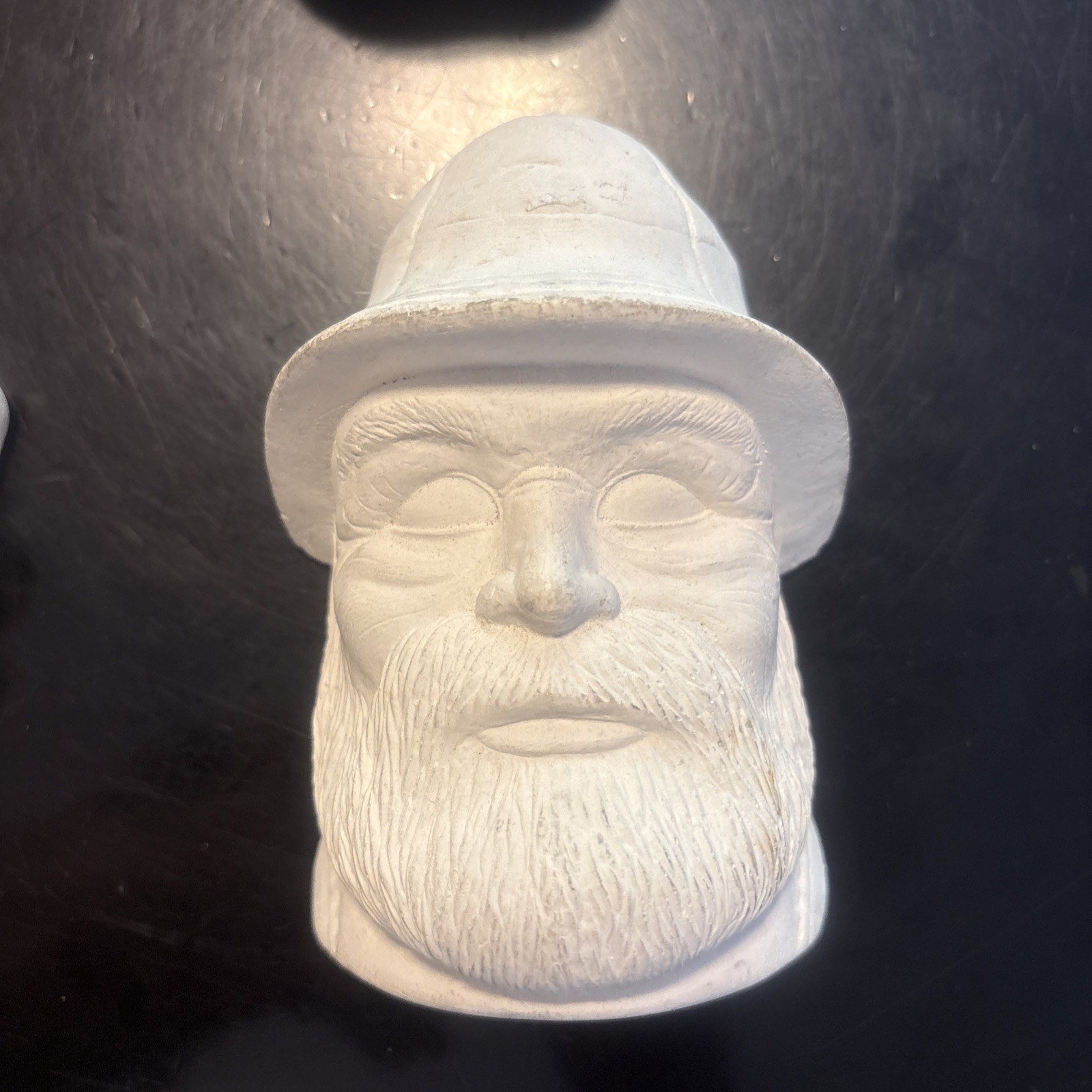 Vintage Chalkware Wall Plaque Heads Unpainted – 4 Bossons, 2 Nature Craft