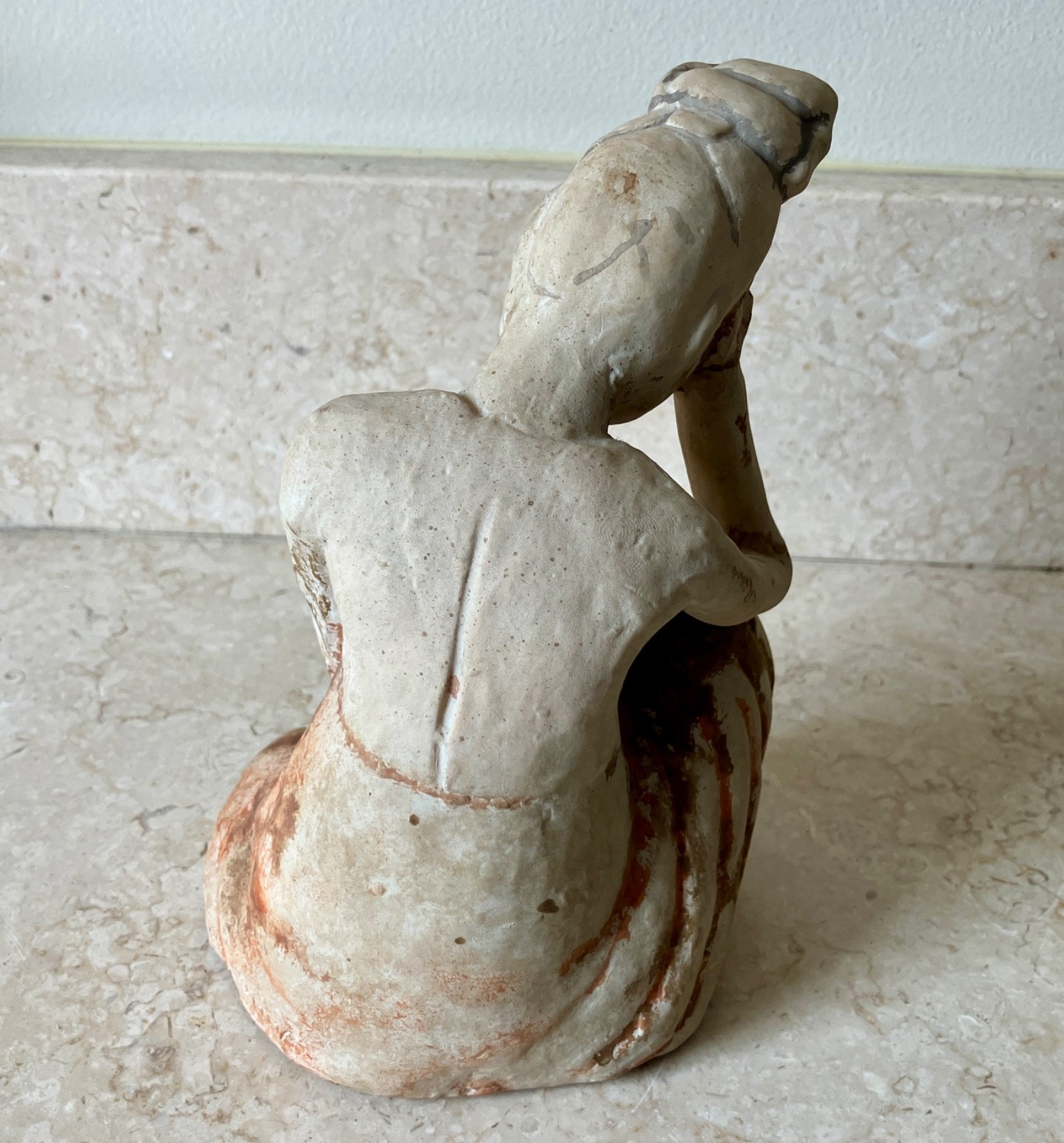 Vintage Hand Crafted 6″ Resting Dancer Figure EarthTone Statue Rare MMA