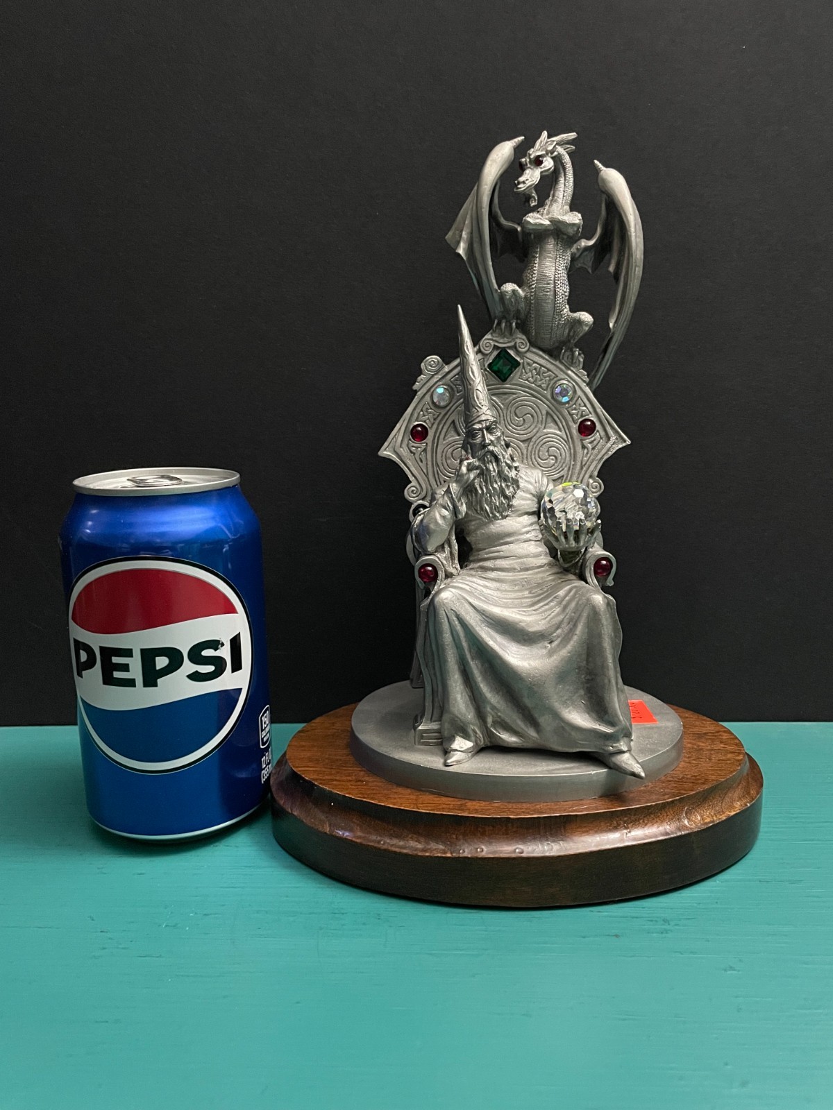 Lamb Perth Pewter Wizard Warlock Alliance Throne Winged Dragon Fantasy Statue LE