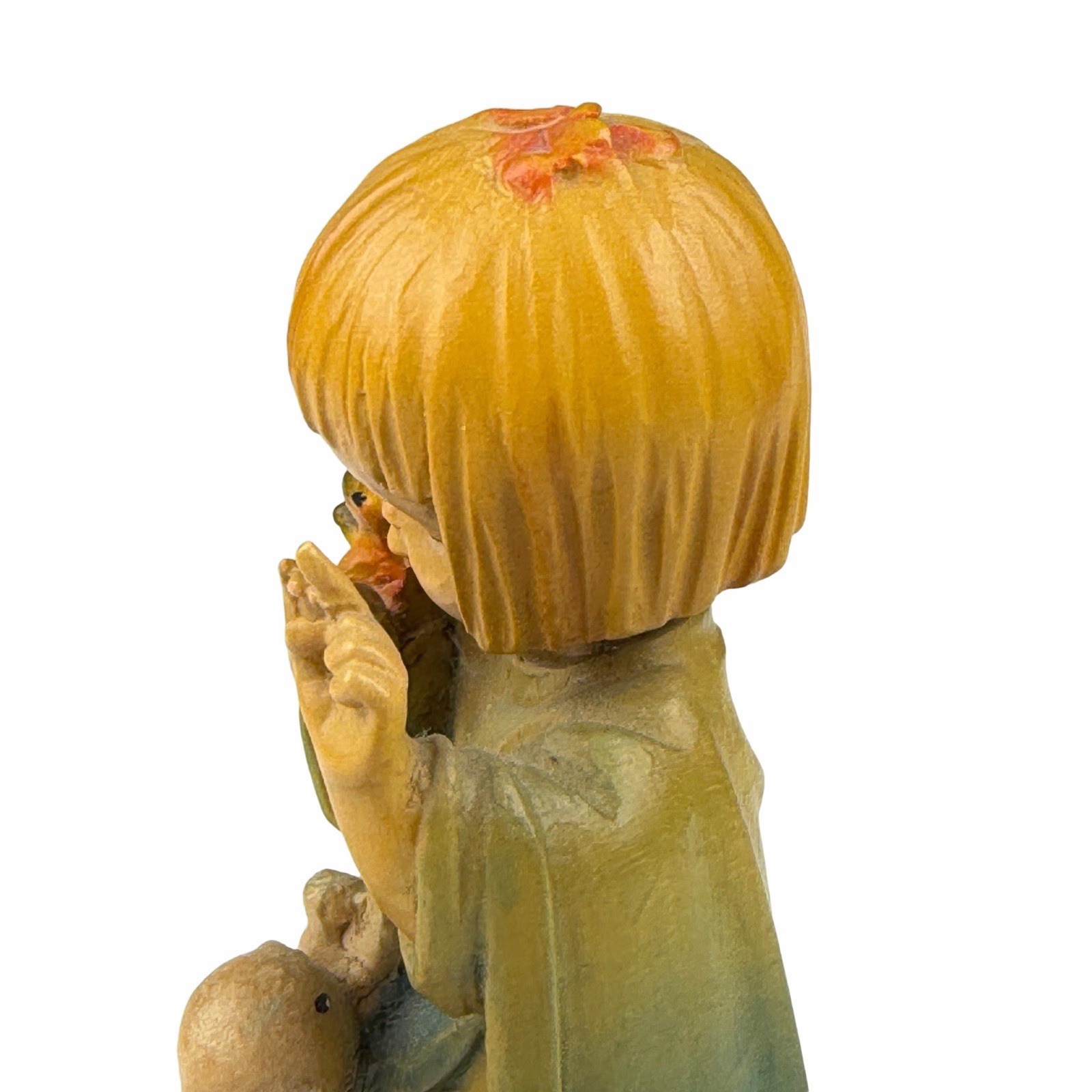 ANRI Italy Wood Carving Talk To The Animals Approx 6″