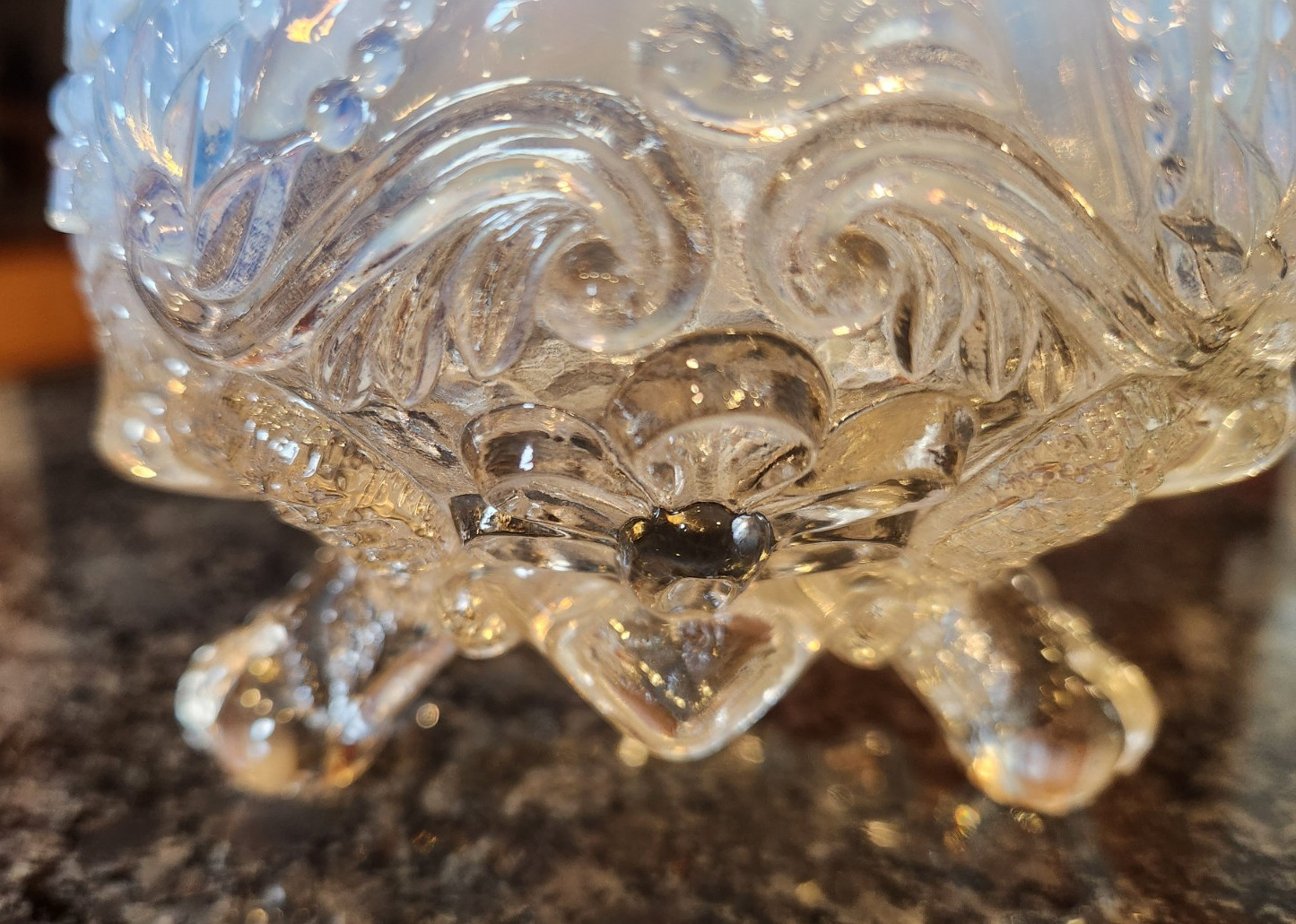 19th Century Antique Sowerby Co. Hobnail Opalescent Glass Piasa Bird Spittoon