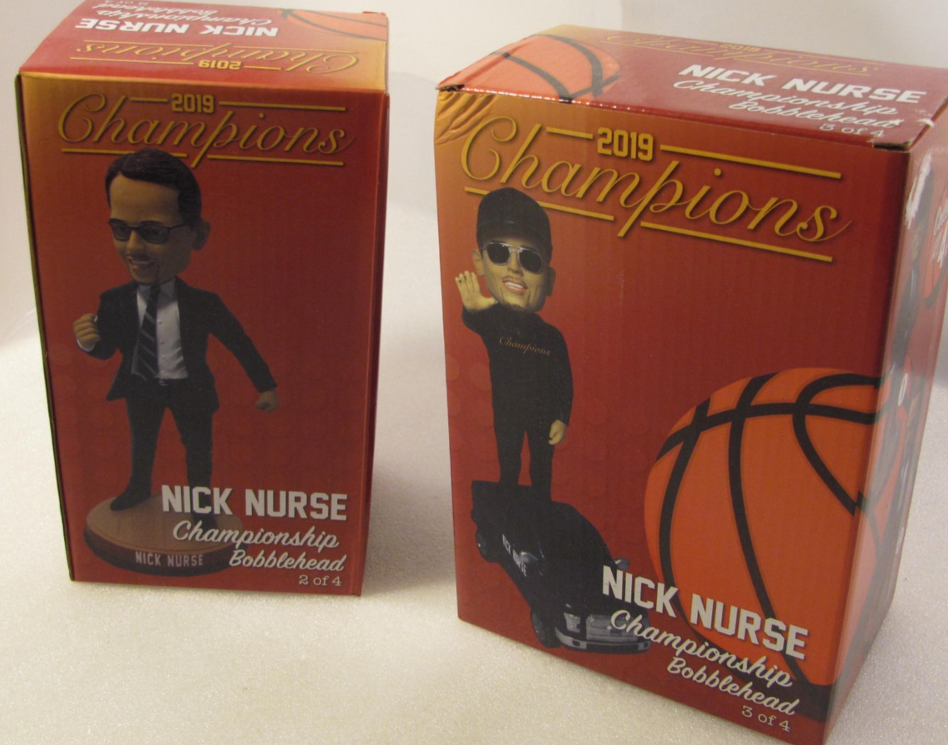 Nick Nurse Championship Bobblehead Set of 2 Toronto Raptors 2019 NBA Coach New