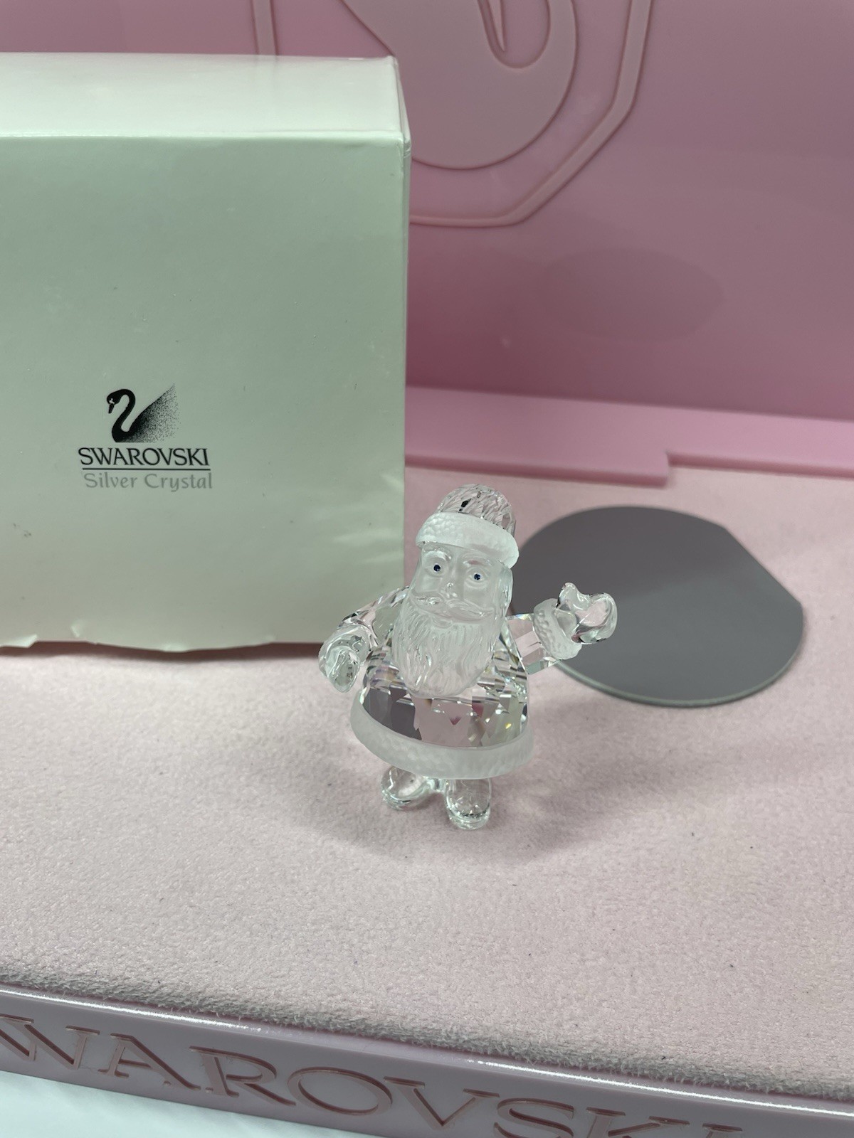 MIB Swarovski Crystal Christmas Figurine Blue Eyes Santa 7475 000 603 221362