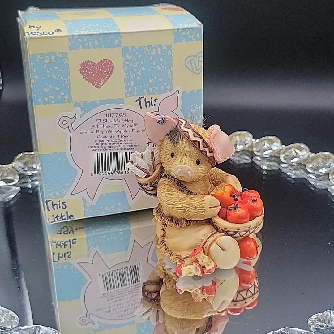 Enesco This Little Piggy I Shouldn’t Hog All These to Myself Figurine #187798
