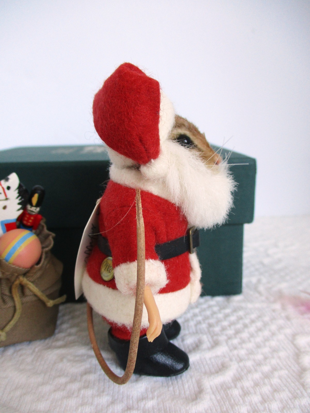 R. John Wright Father Christmas Mice LE #113 Santa Claus Mouse In Box MIB w/ COA