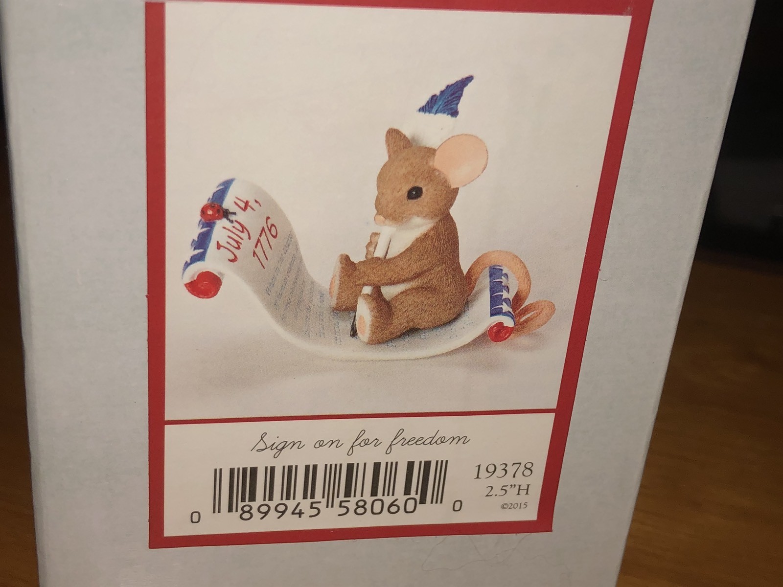 Charming Tails “SIGN ON FOR FREEDOM” DEAN GRIFF NIB INDEPENDENCE DAY