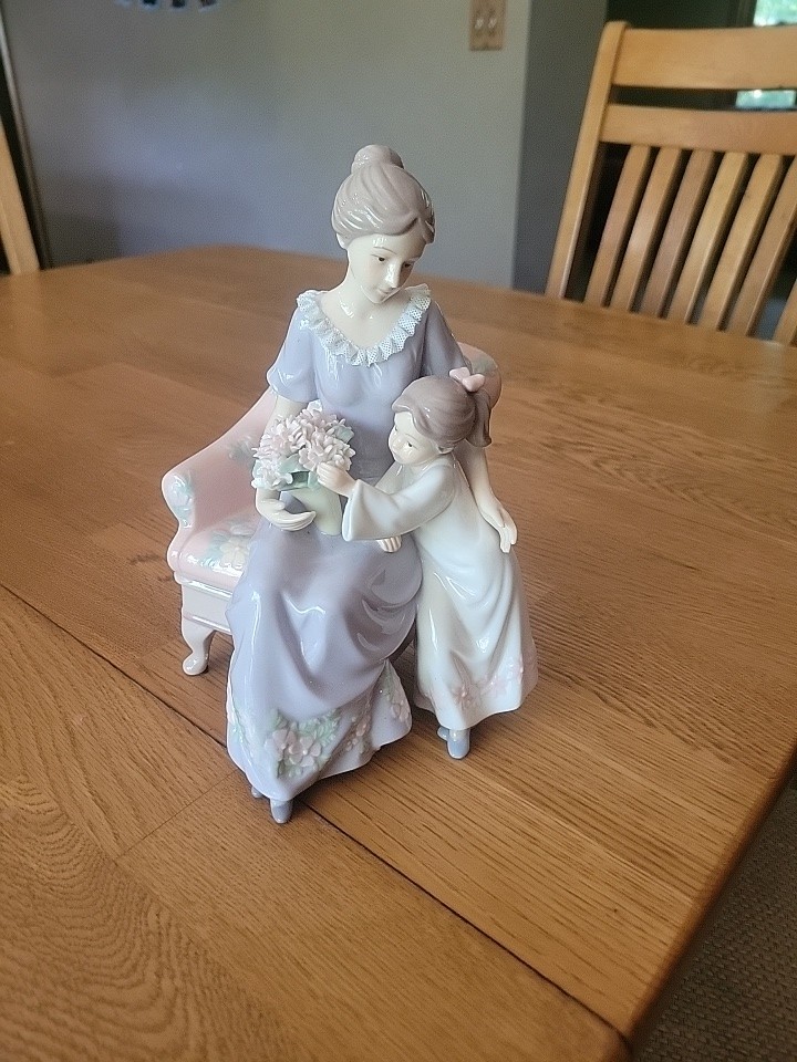 Porcelain Figurine of Mother and Child