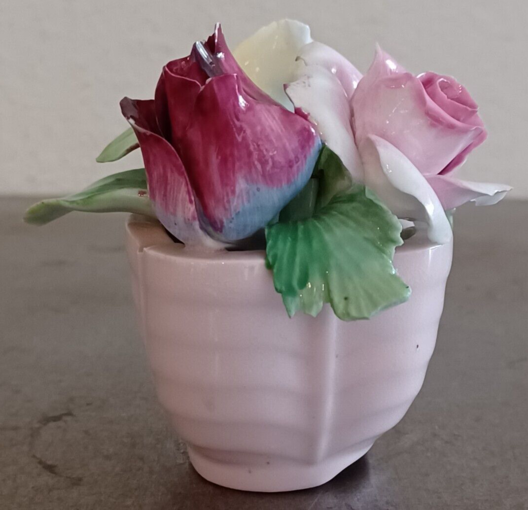 Staffordshire Bone China Flowers Made In England 3.2″ Tall