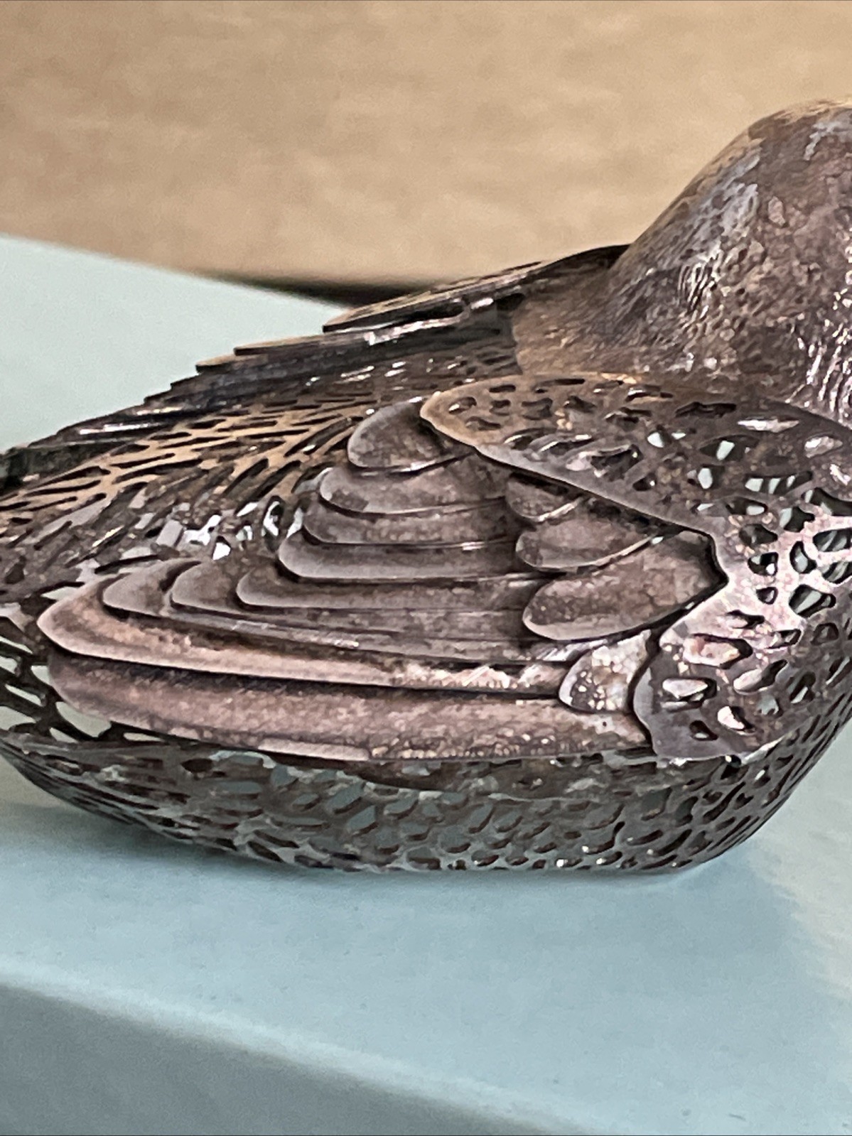 Vintage Christofle France Lumière D’ Argent Silver Plated Sparrow Bird ~Retired
