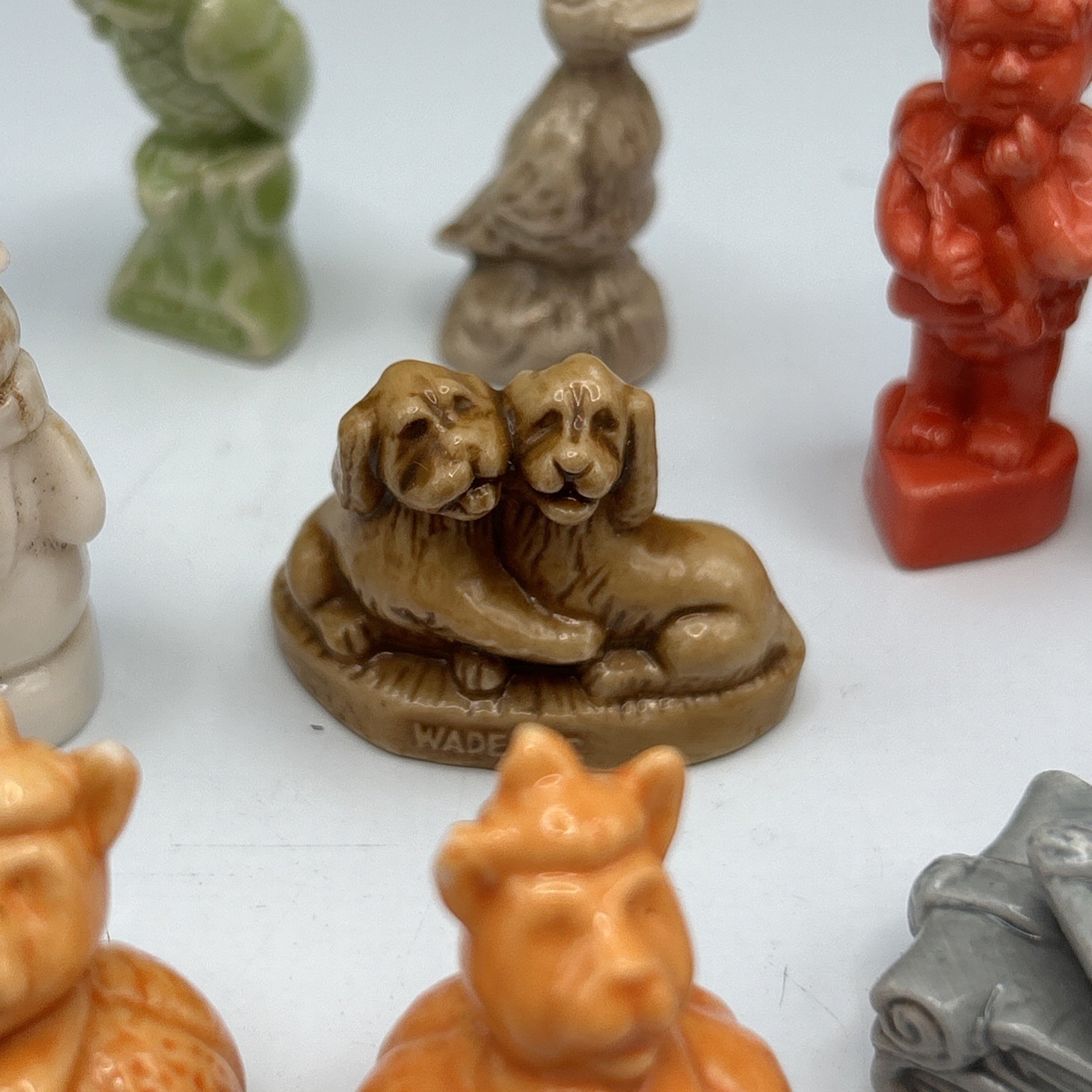 Wade Whimsies Ceramic Tea Figurine Large Lot of 22 Miniature England Vintage