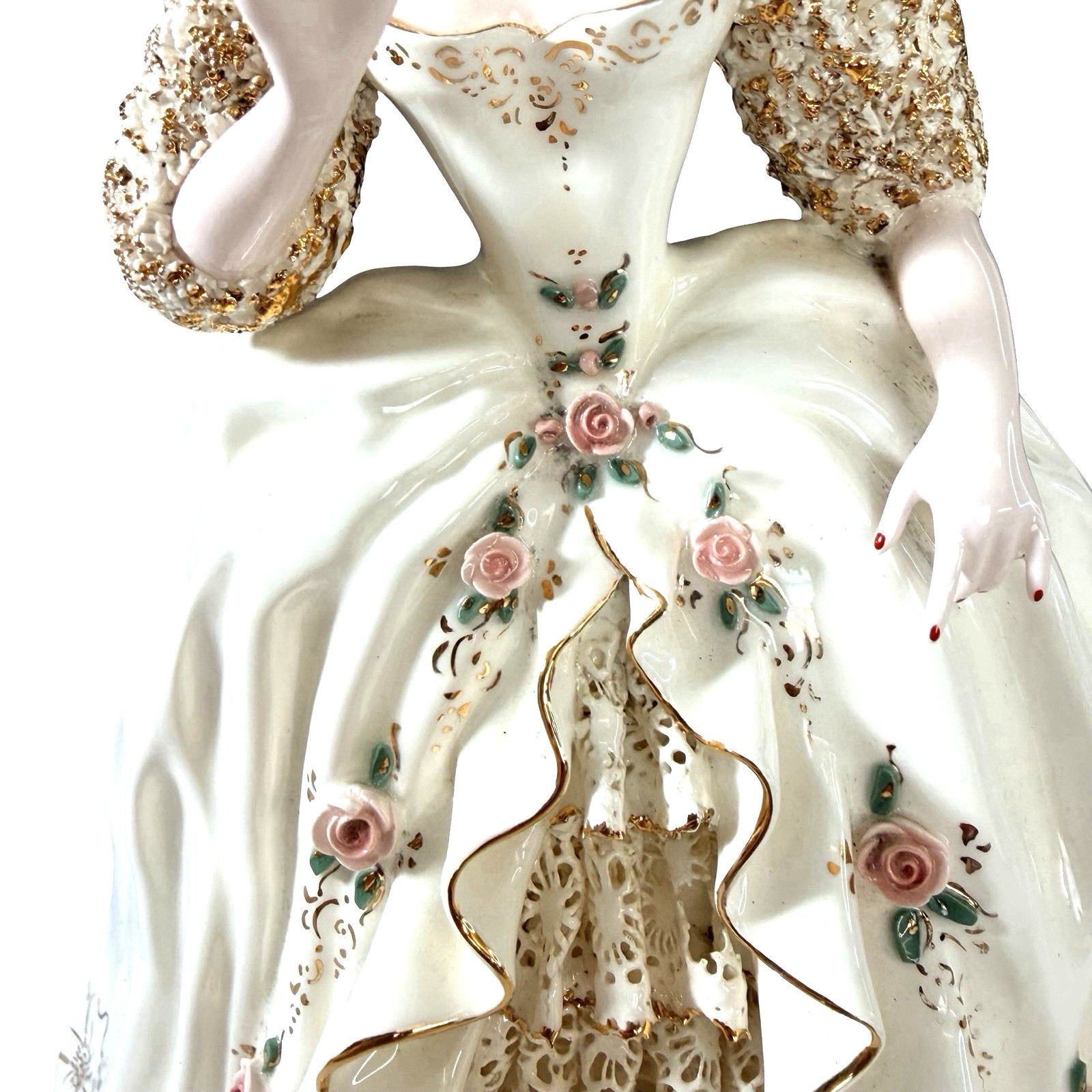 1948 Florence Ceramics Marie Antoinette Figurine Hand Painted Porcelain READ Vtg