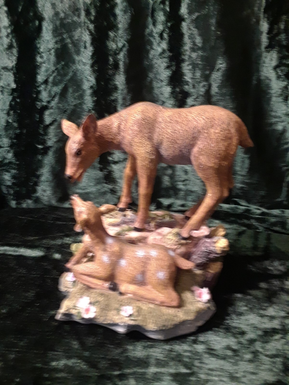 Prairie Animal Sculpture Deer And Fawn Classic Treasures Polyresin Boxed
