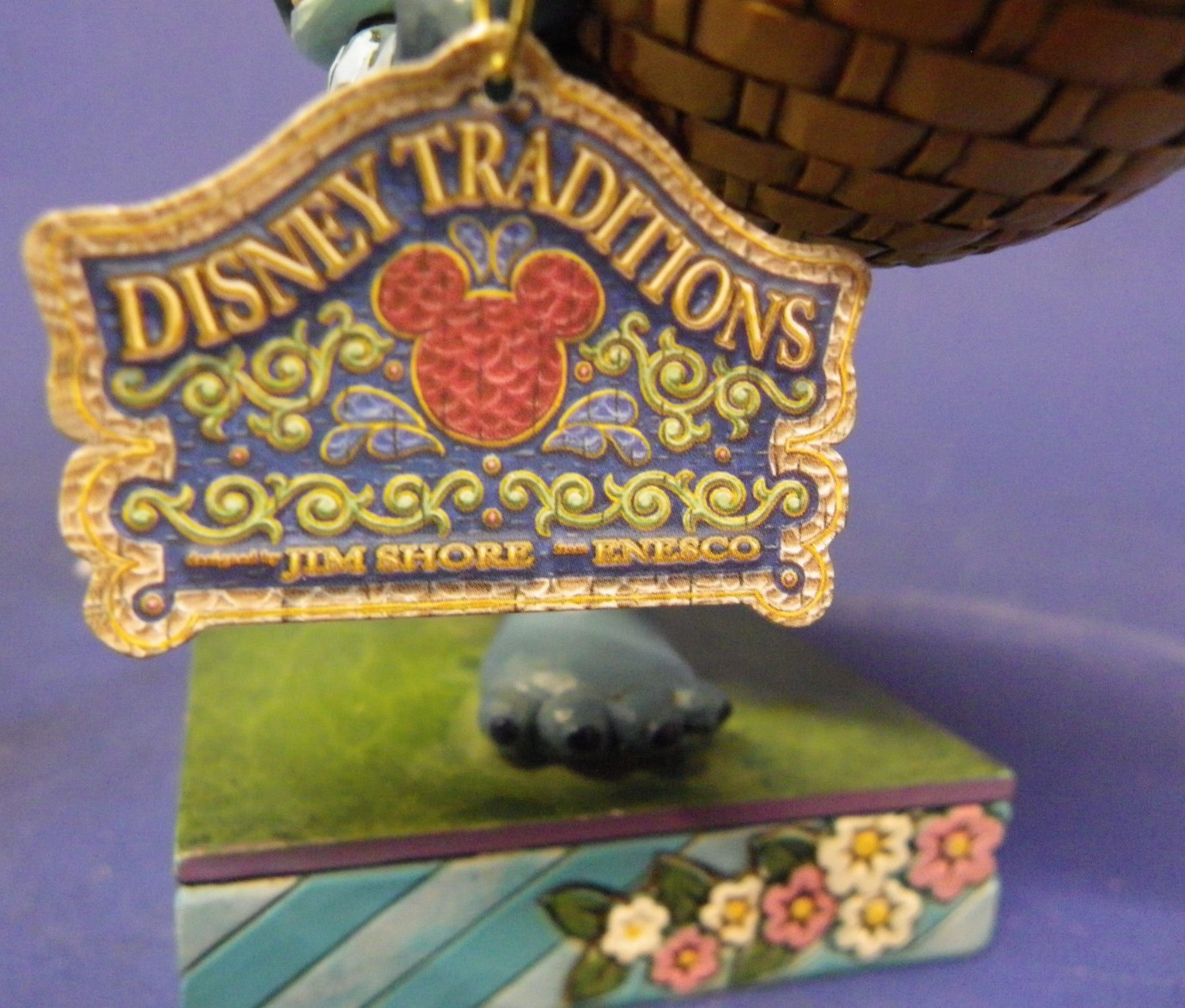 Jim Shore Bizarre Bunny Stitch Running w/Easter Basket Disney Traditions 6008075