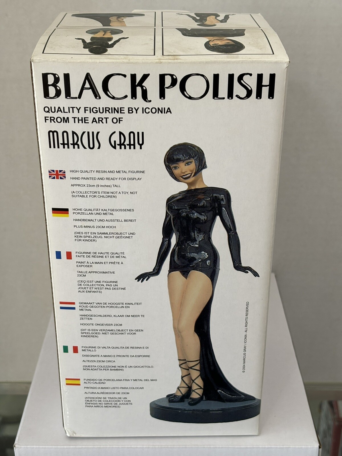 Black Polish Iconia Marcus Gray Statue Adult Collectible Explicit Rare HTF New