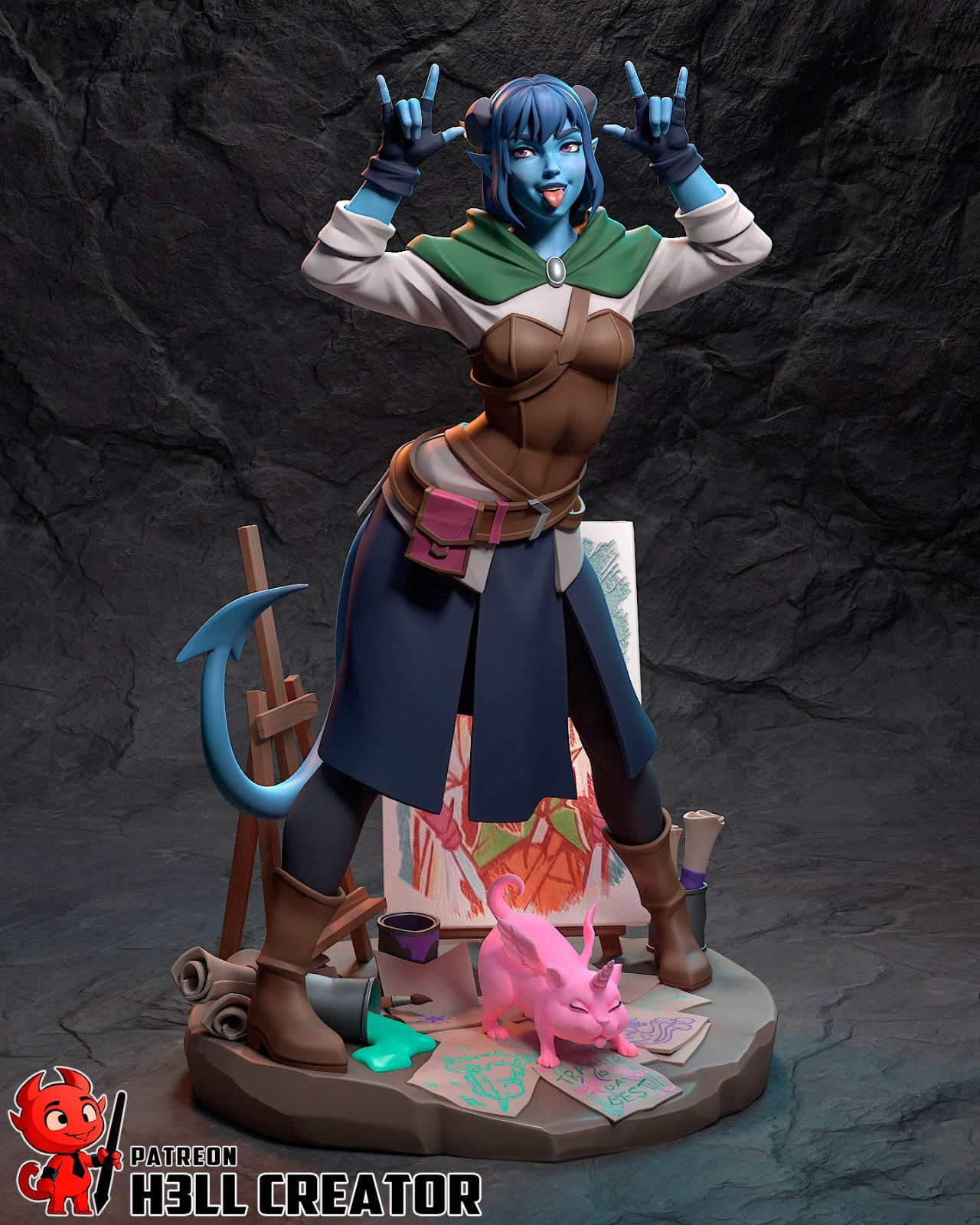 Jester Lavorre V2 Figurine Critical Role Hand Painted Model / DIY Kit 21pcs