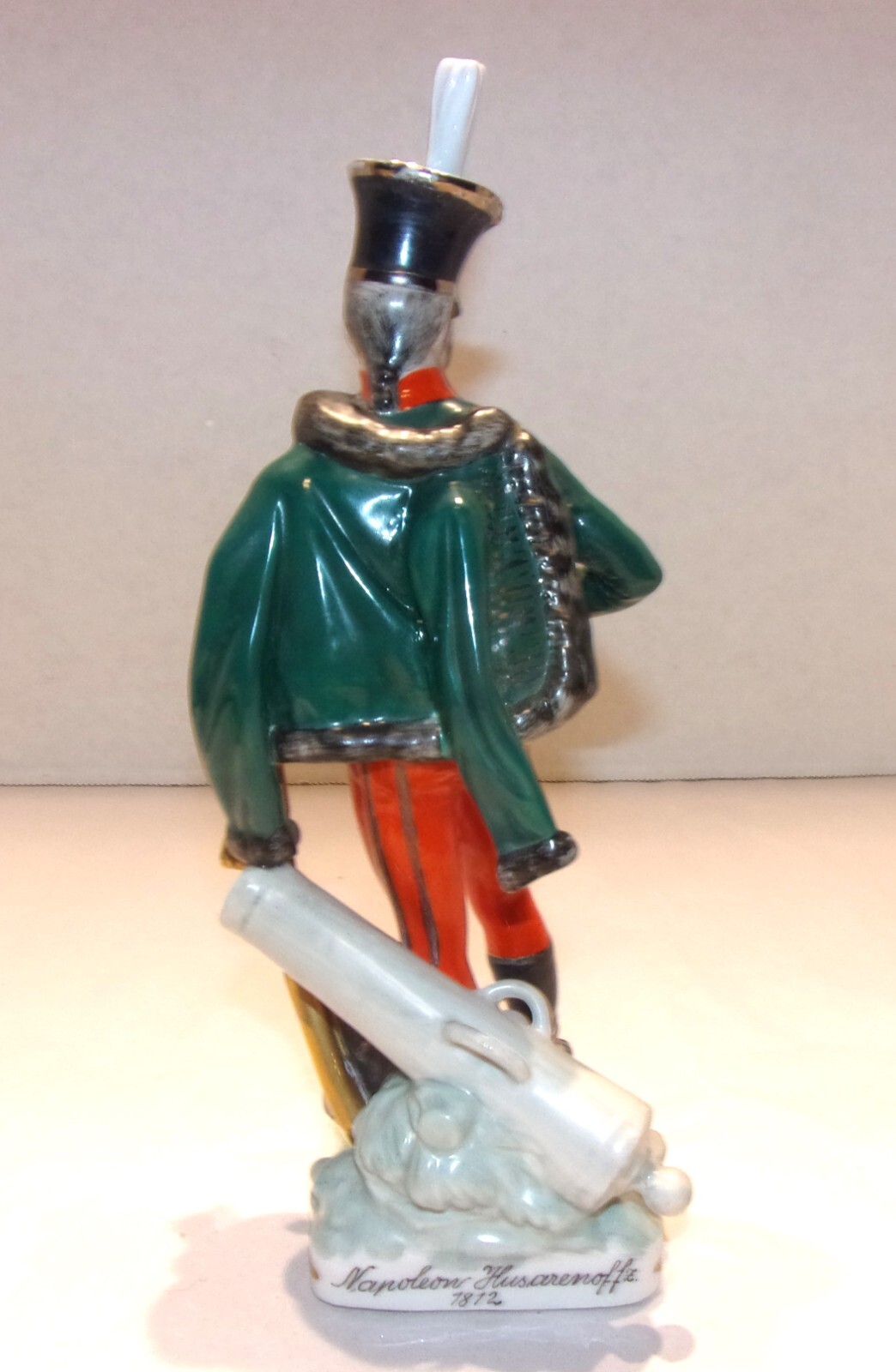 Vintage Dresden Napoleon Husarenoffz Porcelain Figurine 8″