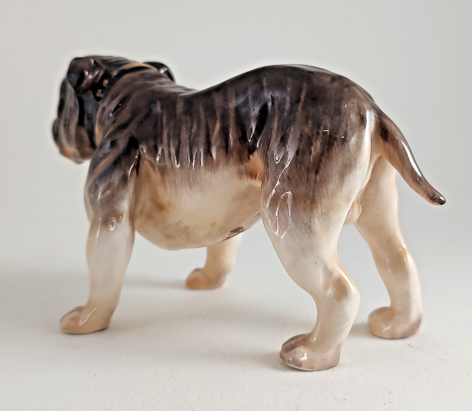 Vintage Royal Doulton Bone China Brindle Bulldog HN 1044 – 5″ Long x 3.25″ High