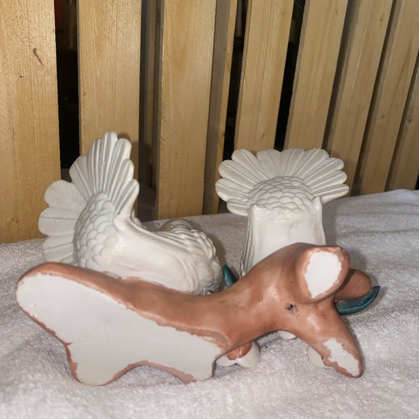 Homco Vintage Porcelain Figurine Courtship Love Doves, White