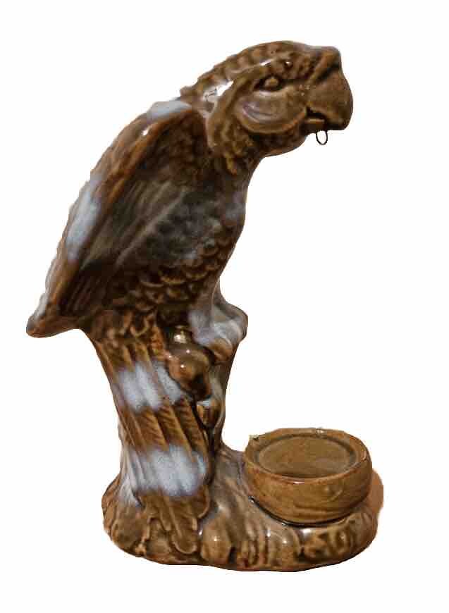 Vintage Glass Bird Statue Figure Avian Hollow Figure Approx 6-8″ Tall