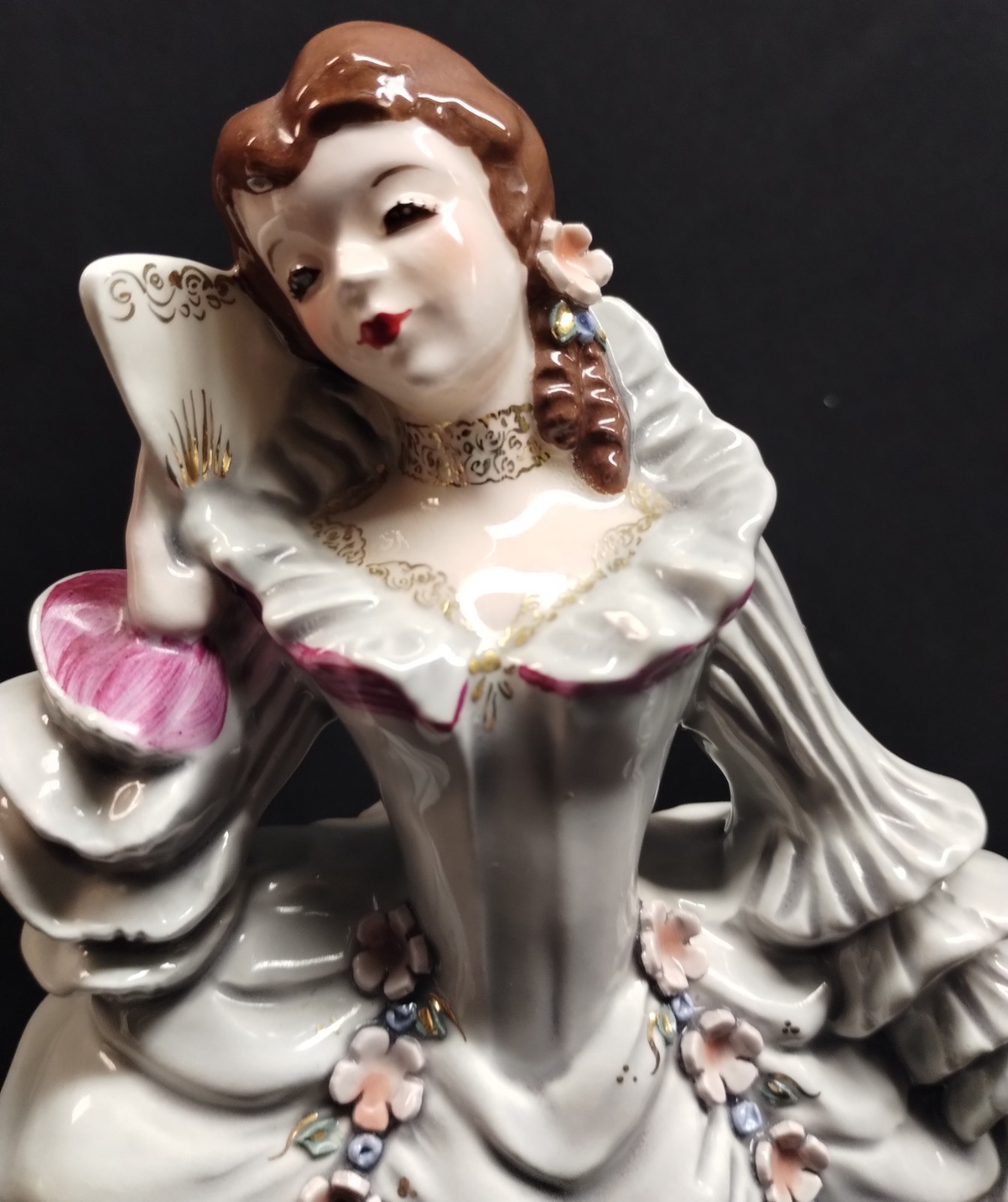 Florence Ceramics “Amelia” 8 1/4 inch Figurine in Victorian Gown