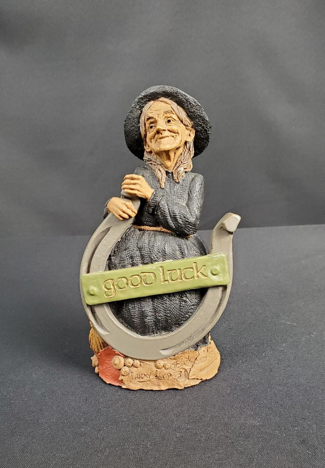 Tom Clark “Lucky Lucy” Witch Gnome Figurine – 1997 Cairn Studios 5321 #31 -READ