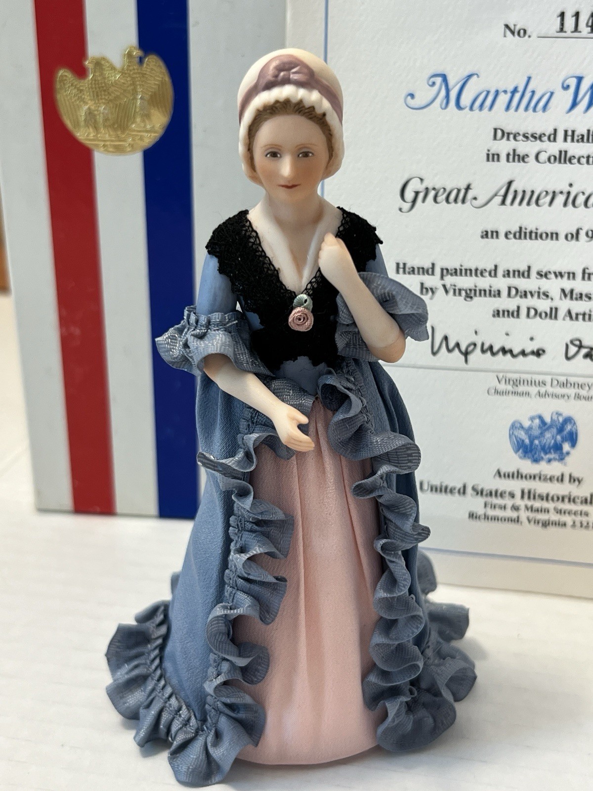 VTG Great American Women Martha Washington Figurine 1143 US Historical Society